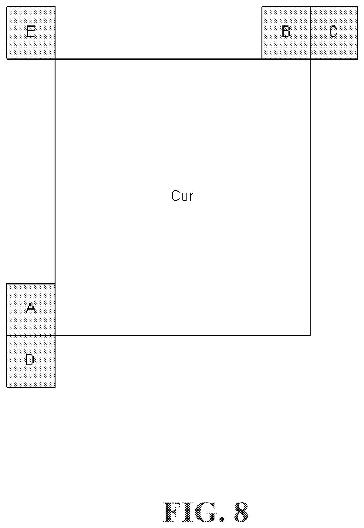 Patent US12556737 Figure 8 – Motion compensation for video encoding and decoding
