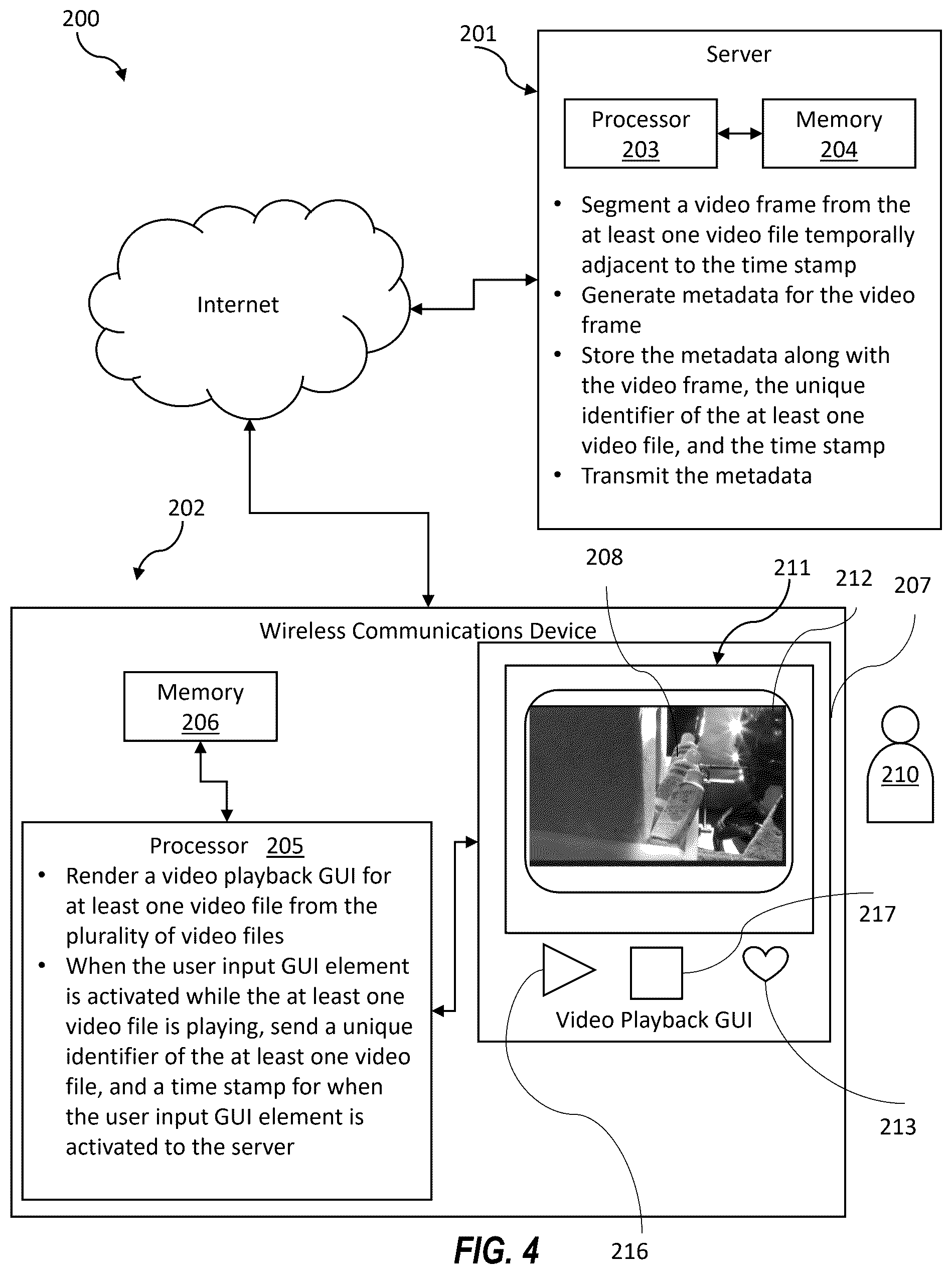 Patent US12556771 Figure 7 – Video system with intra-video user input and related methods
