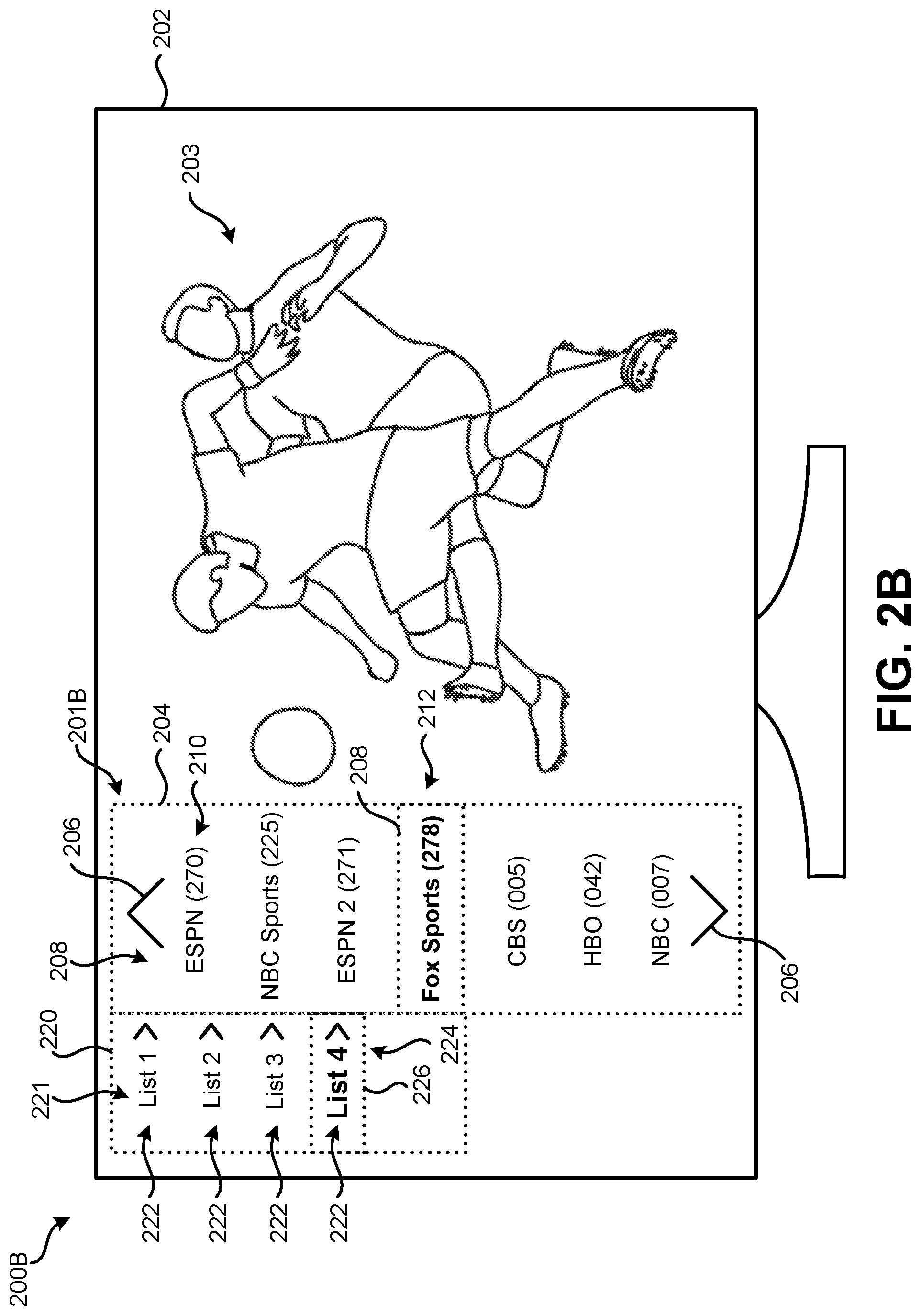 Patent US12556774 Figure 4 – On-screen selectable channel guide