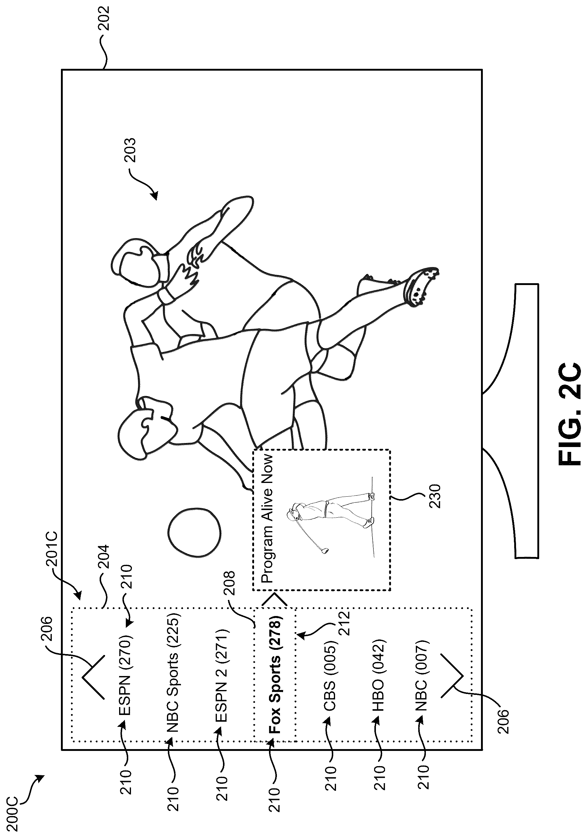Patent US12556774 Figure 5 – On-screen selectable channel guide