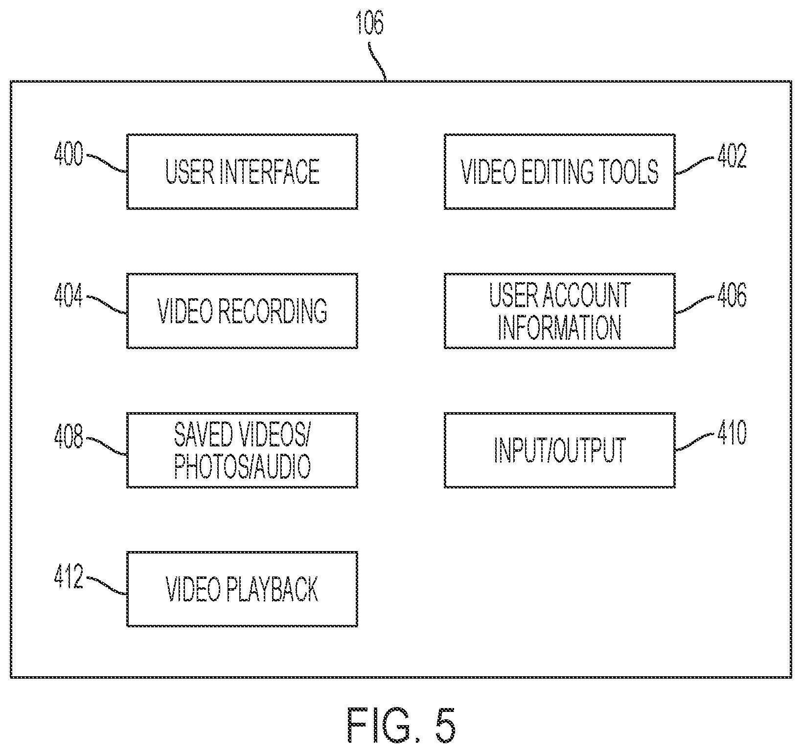Patent US12556783 Figure 5 – Cloud-based shareable media platform