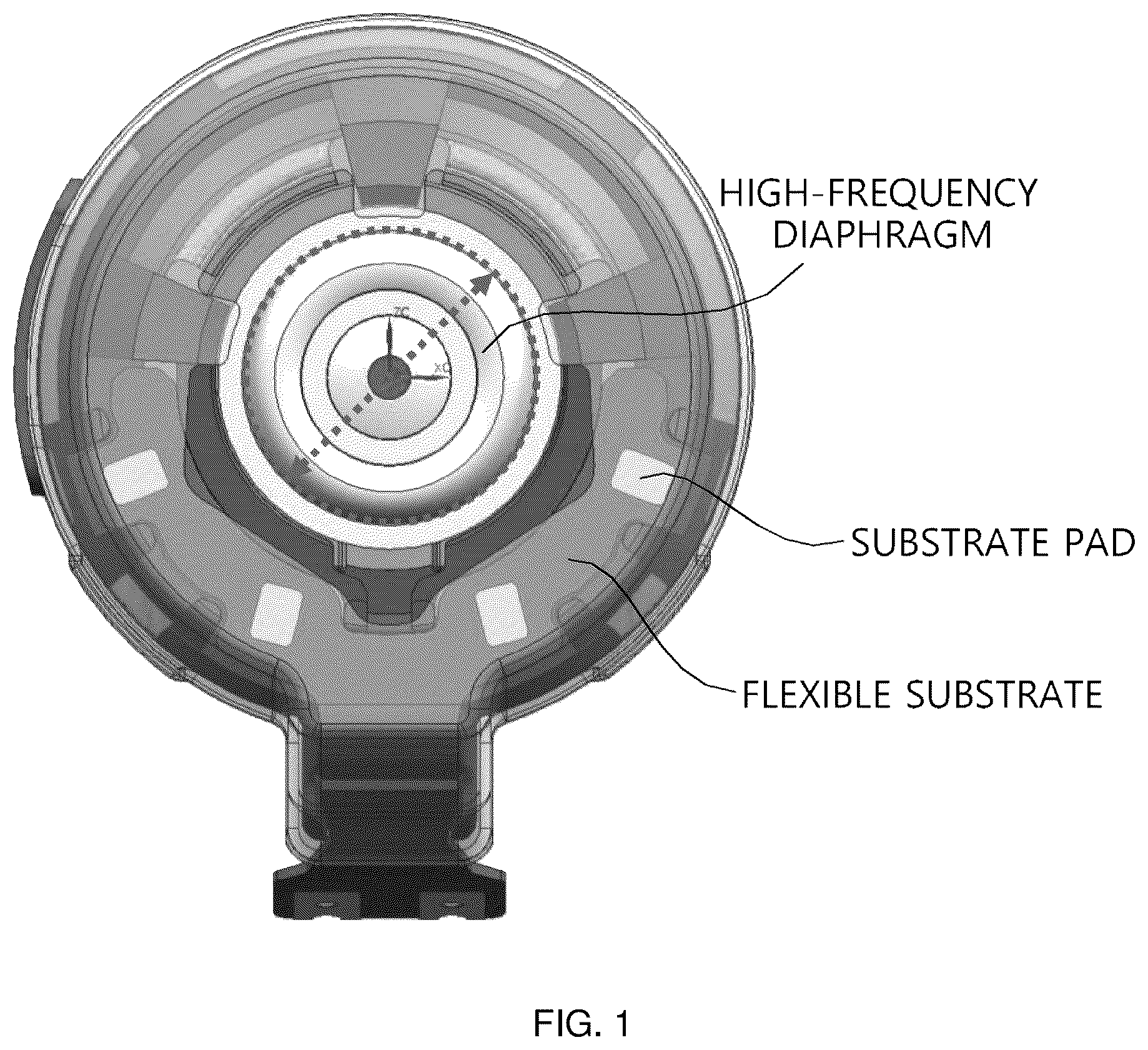 Patent US12556867 Figure 1 – Speaker unit for earphone