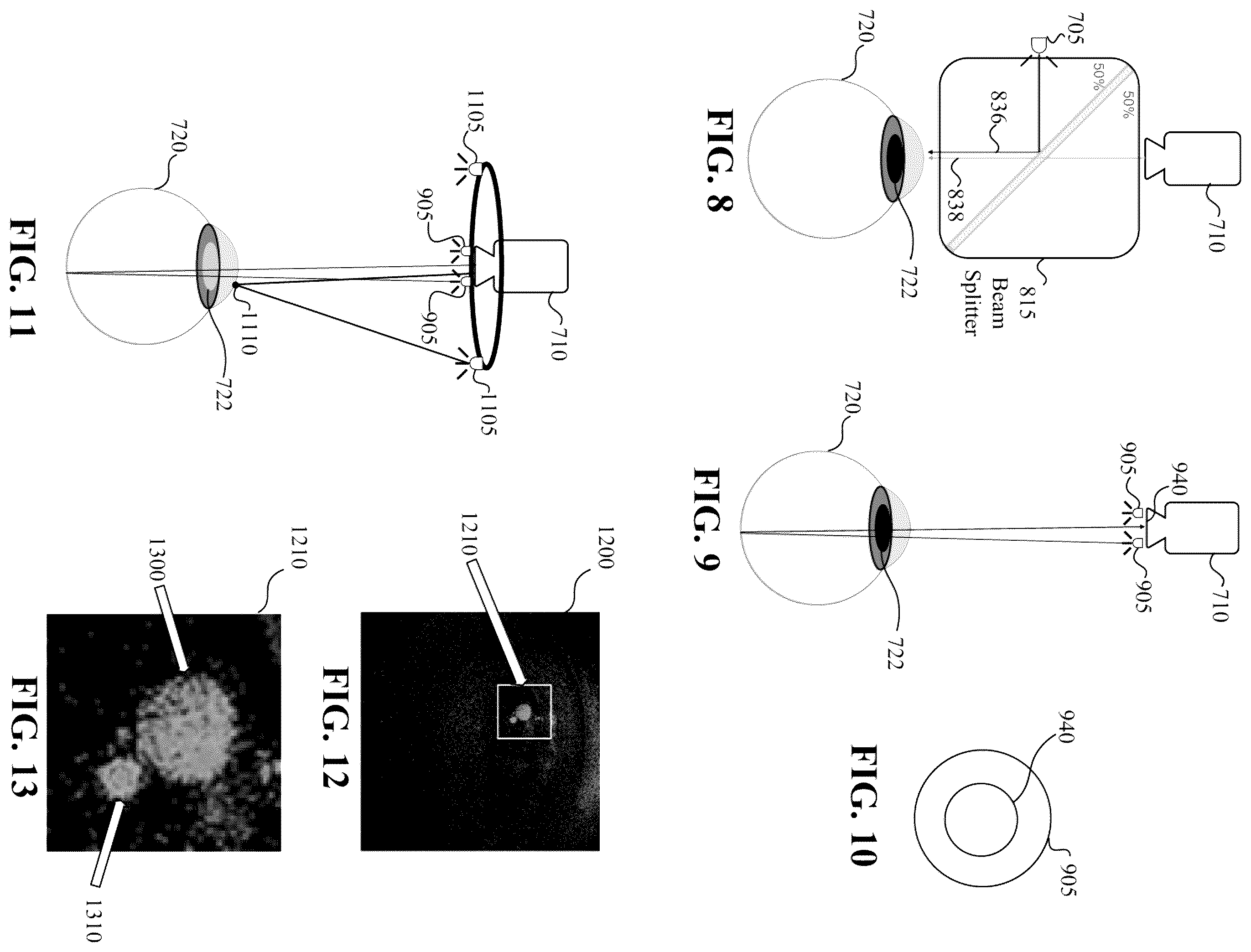 Patent US12562003 Figure 8 – Pupil assessment using modulated on-axis illumination