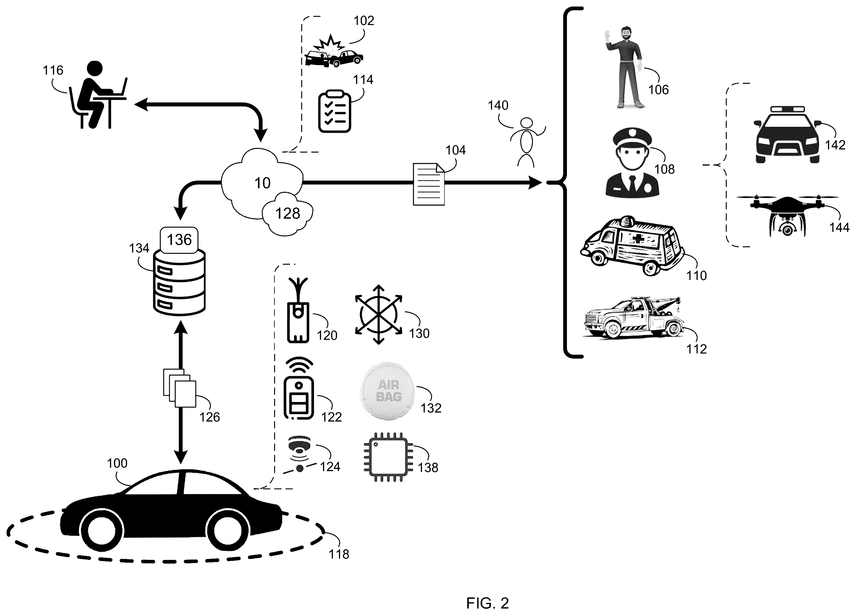 Patent US12562012 Figure 2 – Event monitoring system and method