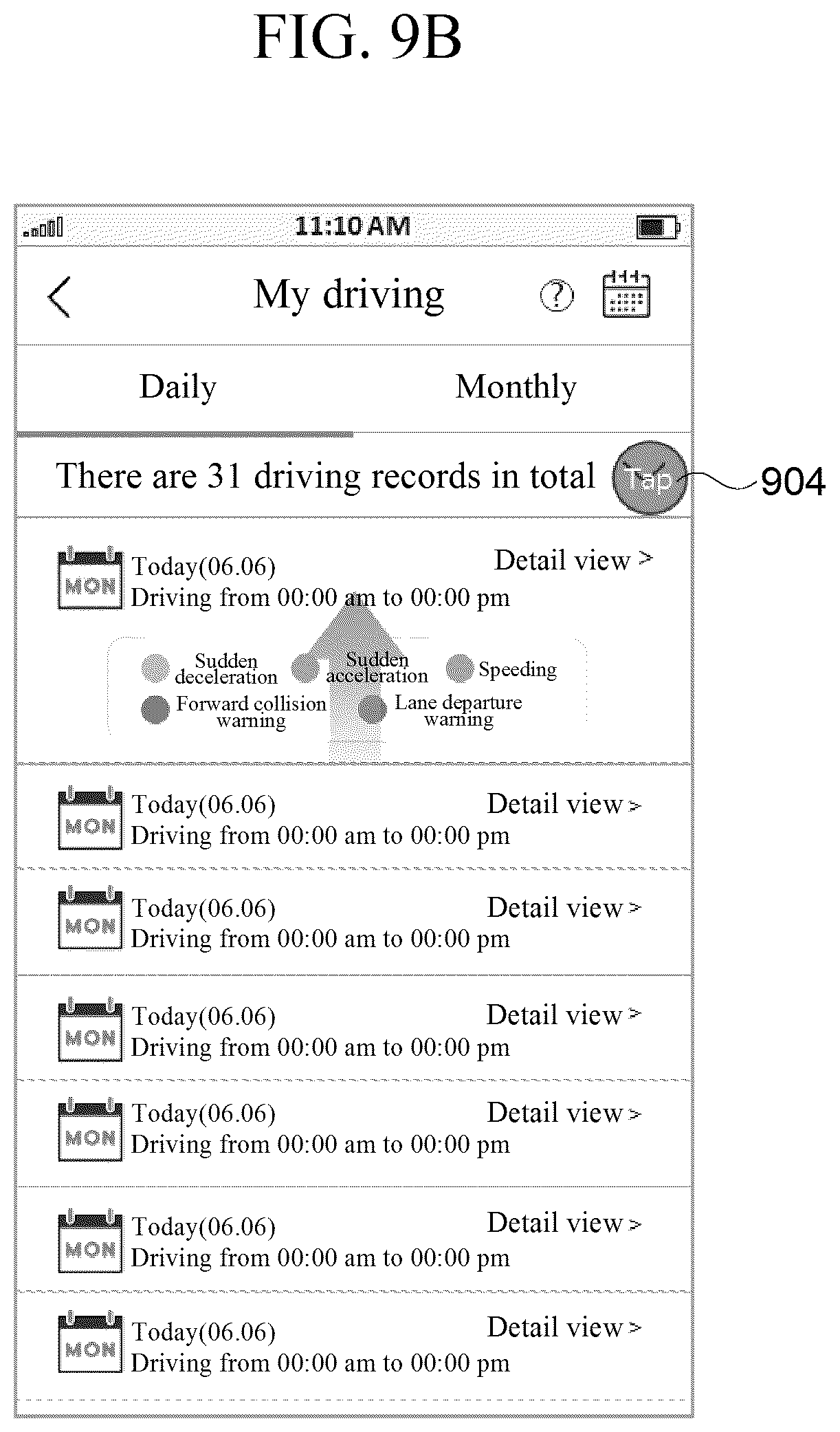Patent US12562015 Figure 15 – User terminal device, server, and method for providing driver's driving information using the same