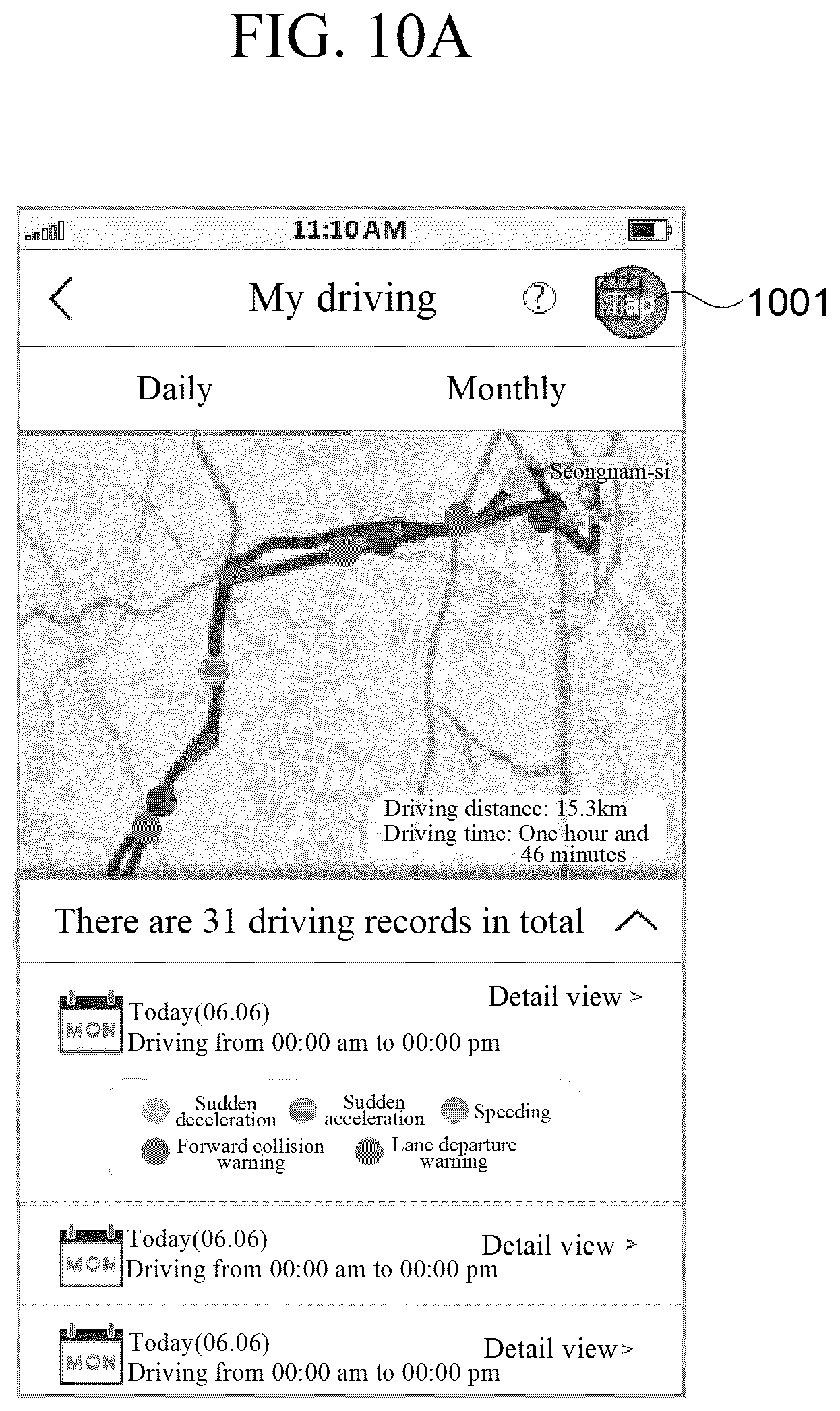 Patent US12562015 Figure 16 – User terminal device, server, and method for providing driver's driving information using the same