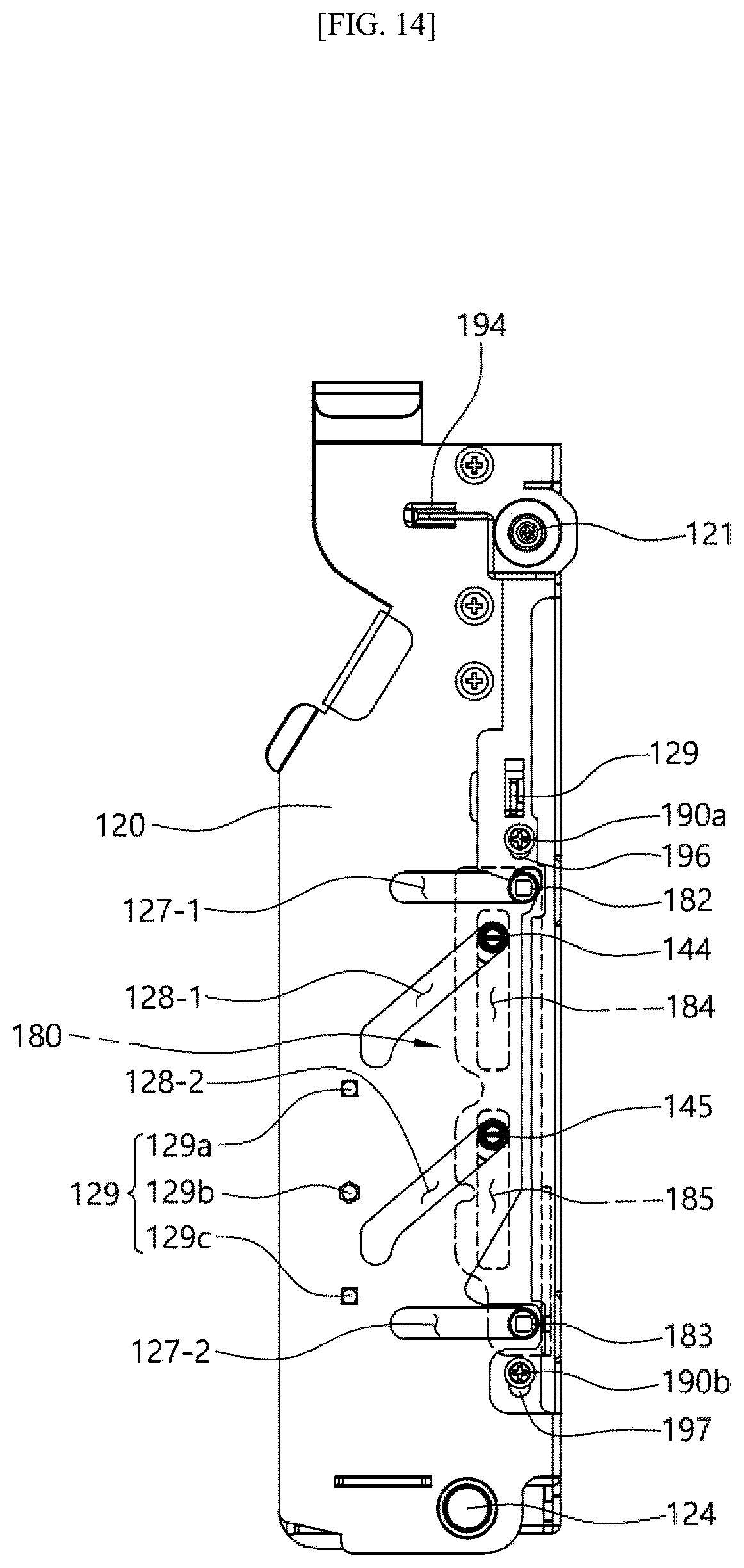 Patent US12562019 Figure 14 – Cassette holder for automated teller machine