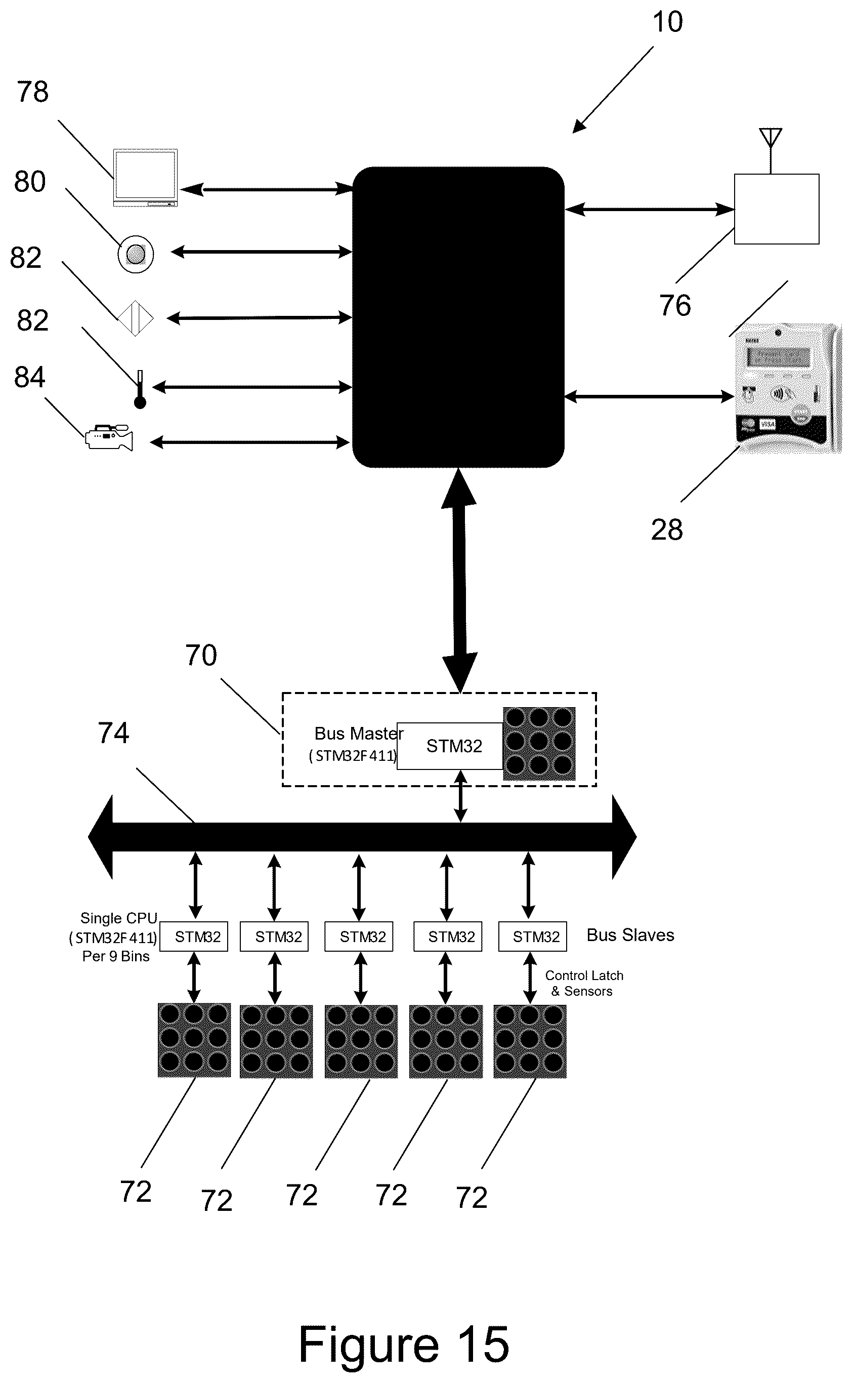 Patent US12562020 Figure 12 – Vending machine system