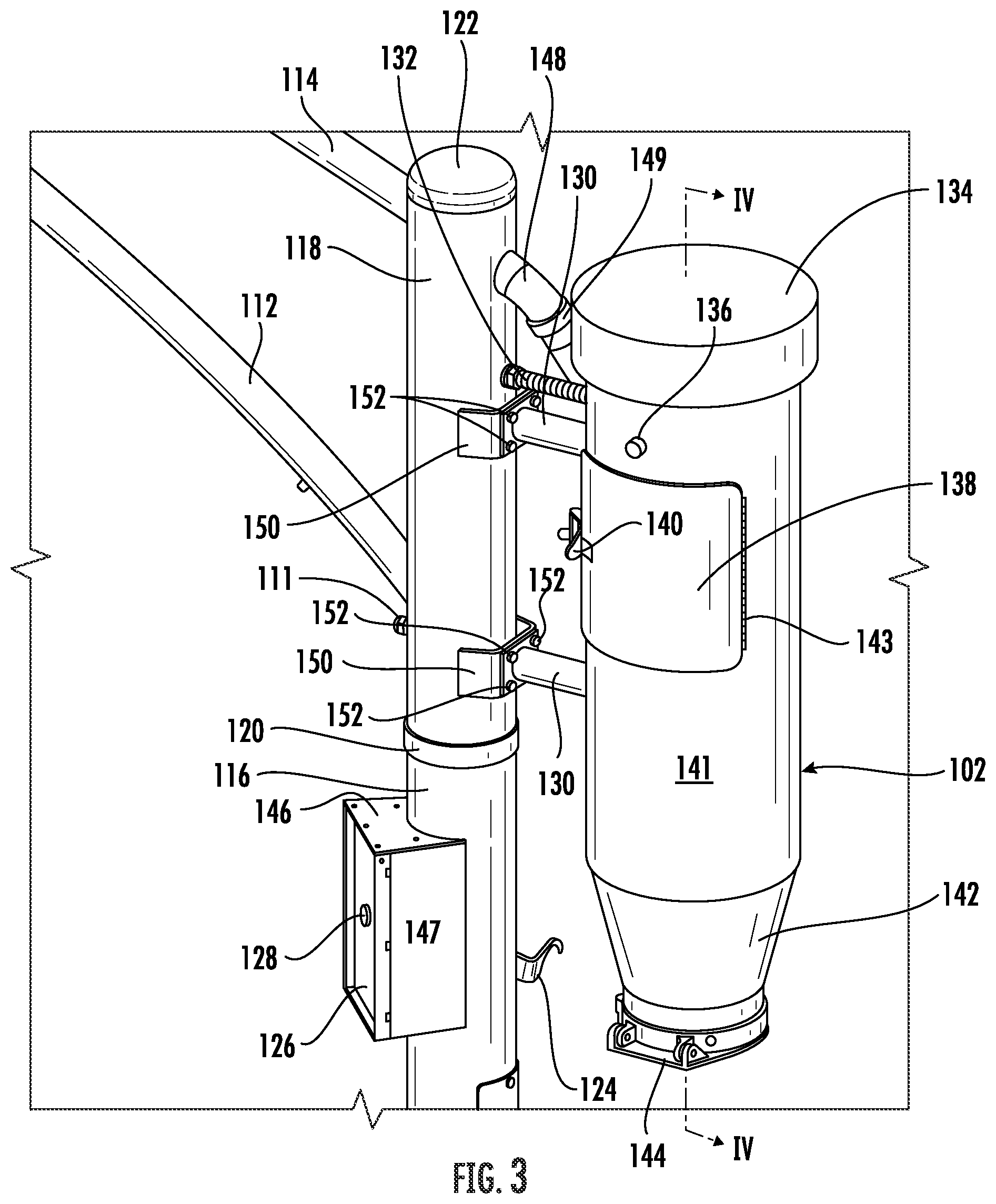 Patent US12562021 Figure 3 – Vehicle treatment arch with pressure differential indication system and tool engagement system