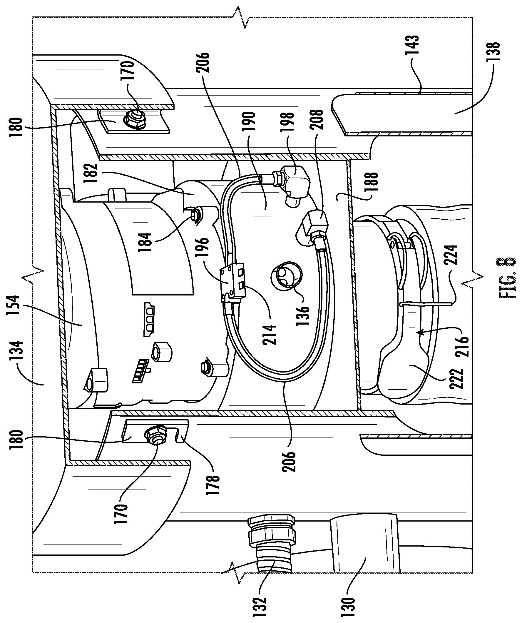 Patent US12562021 Figure 8 – Vehicle treatment arch with pressure differential indication system and tool engagement system