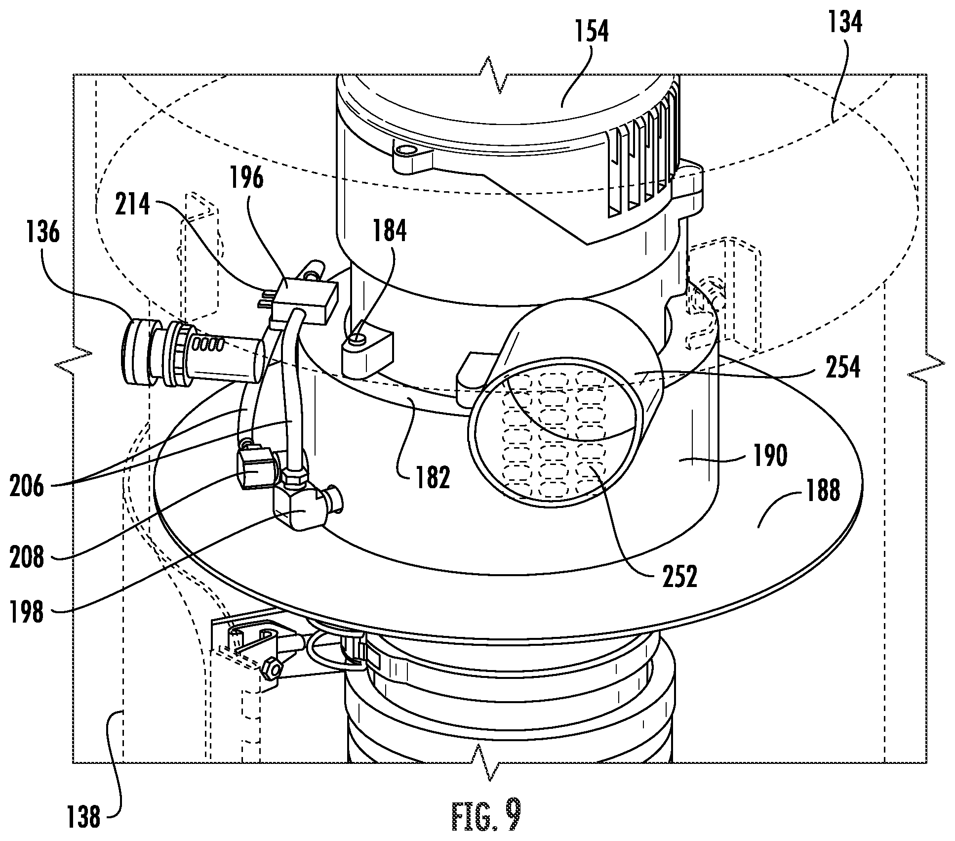 Patent US12562021 Figure 9 – Vehicle treatment arch with pressure differential indication system and tool engagement system