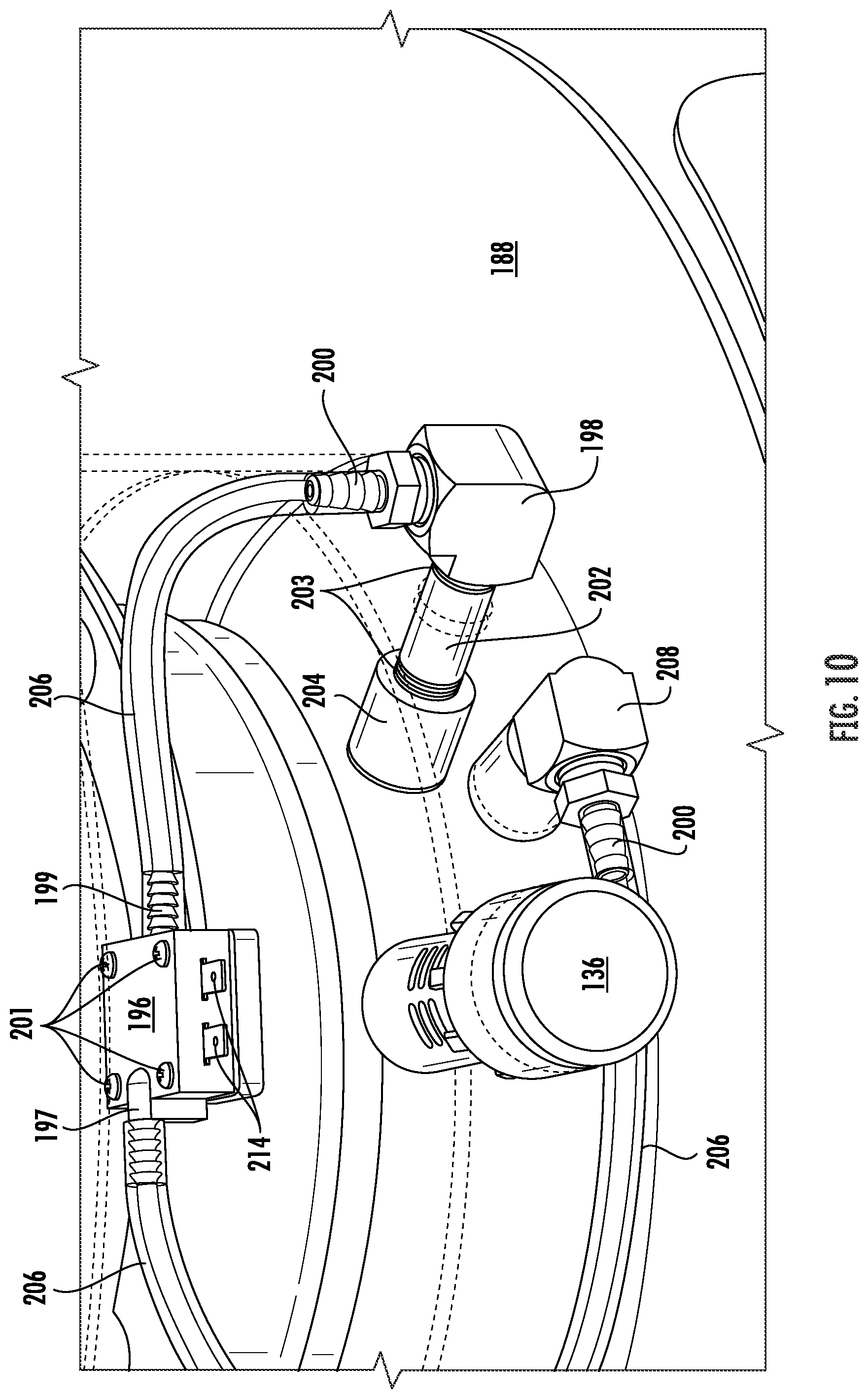 Patent US12562021 Figure 10 – Vehicle treatment arch with pressure differential indication system and tool engagement system