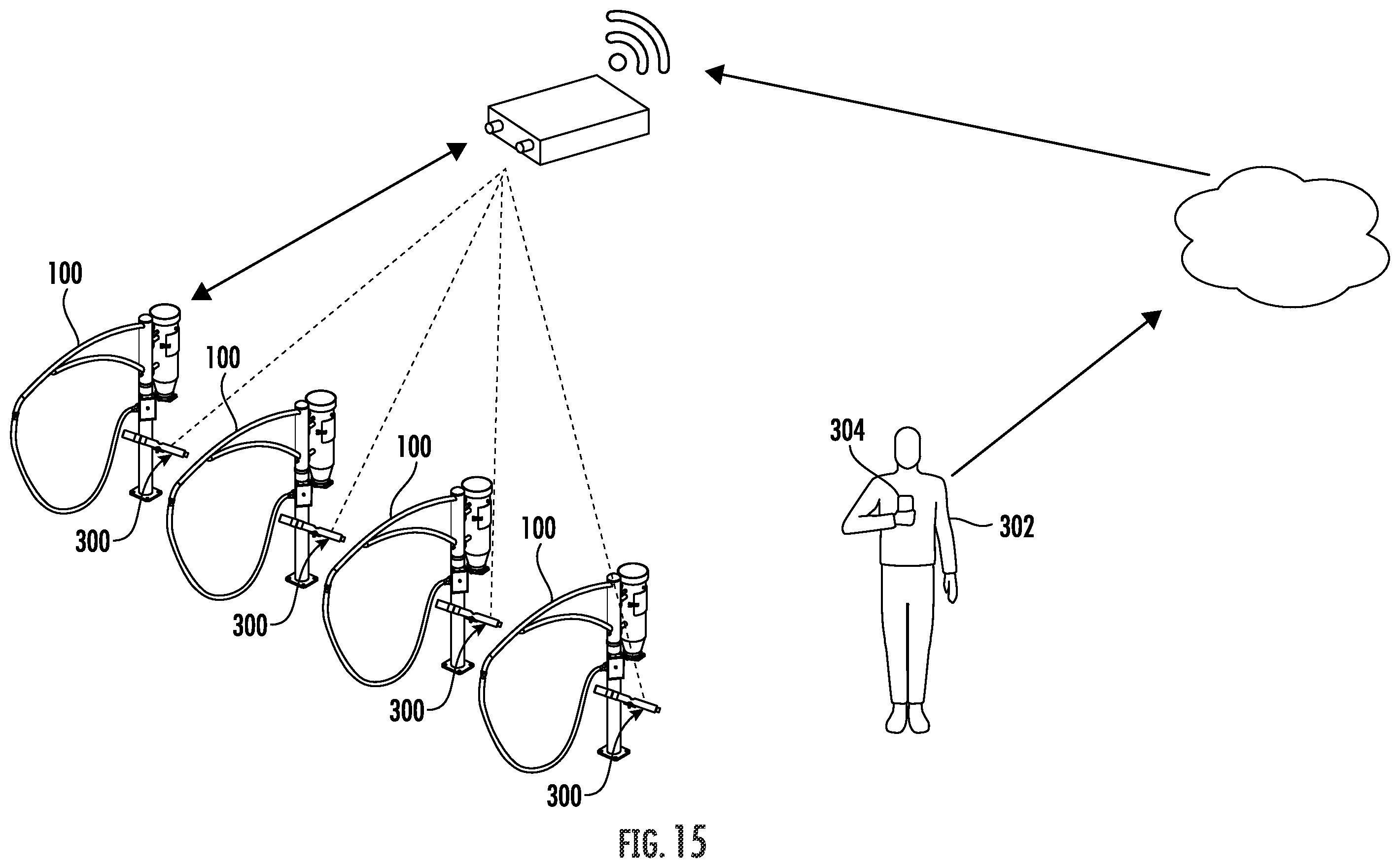 Patent US12562021 Figure 15 – Vehicle treatment arch with pressure differential indication system and tool engagement system