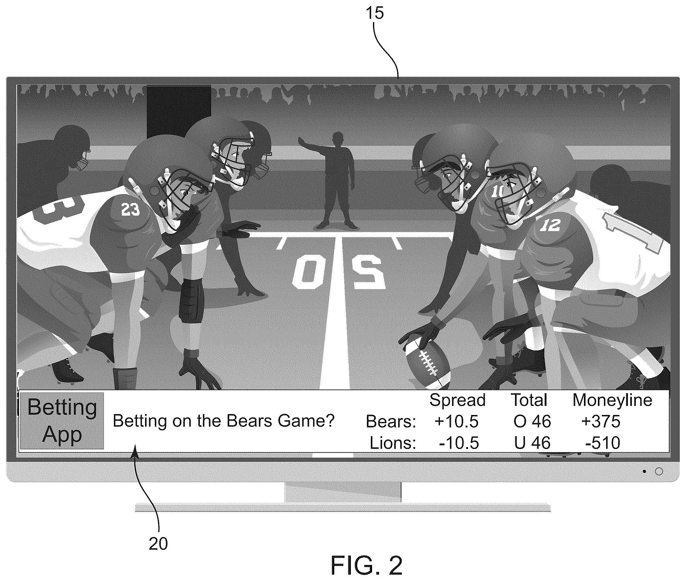 Patent US12562024 Figure 3 – Gaming ticker system with ai function