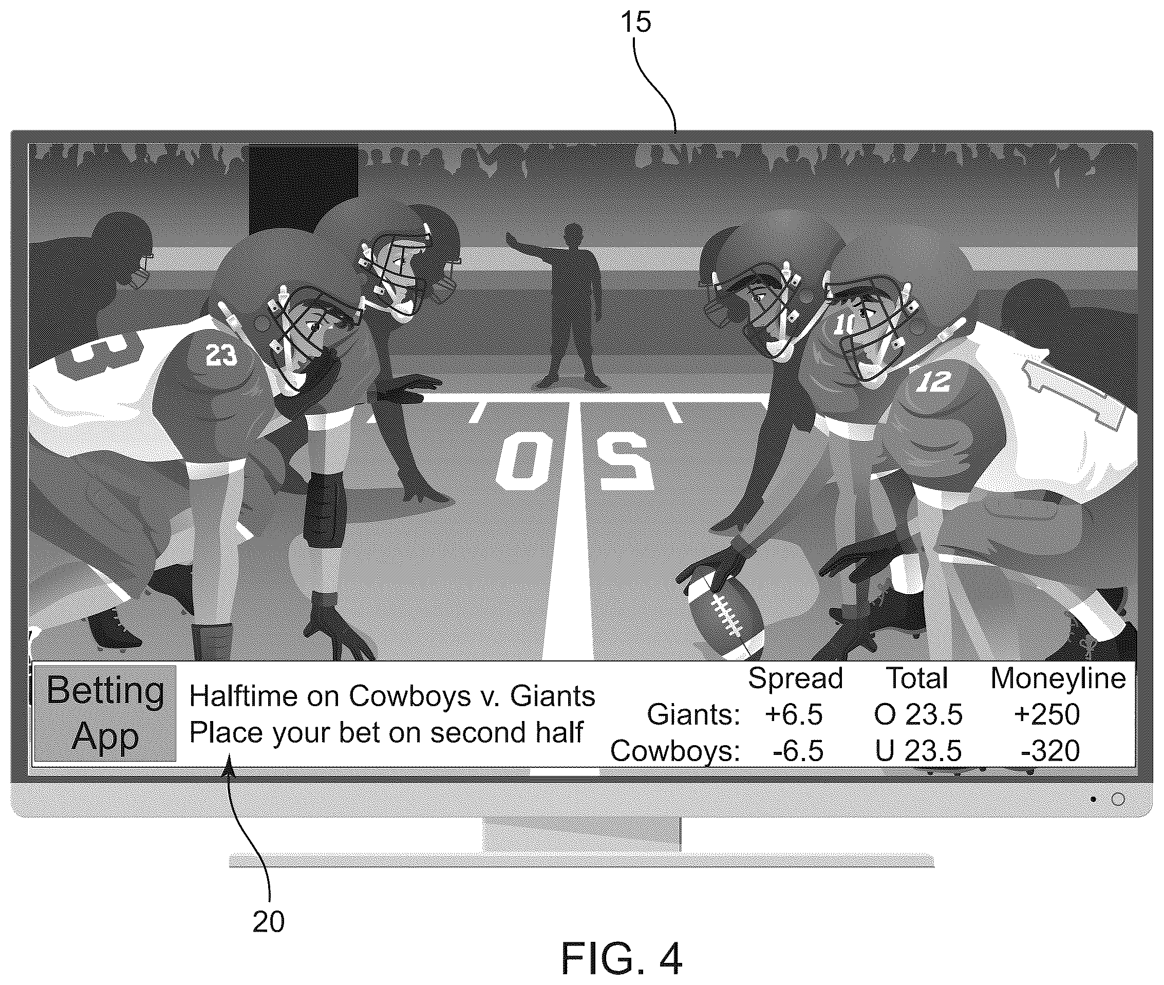 Patent US12562024 Figure 5 – Gaming ticker system with ai function