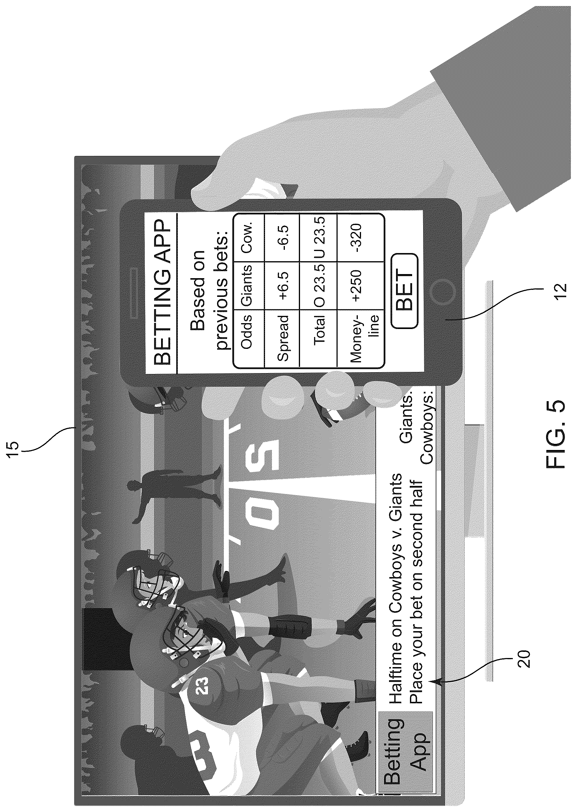 Patent US12562024 Figure 6 – Gaming ticker system with ai function