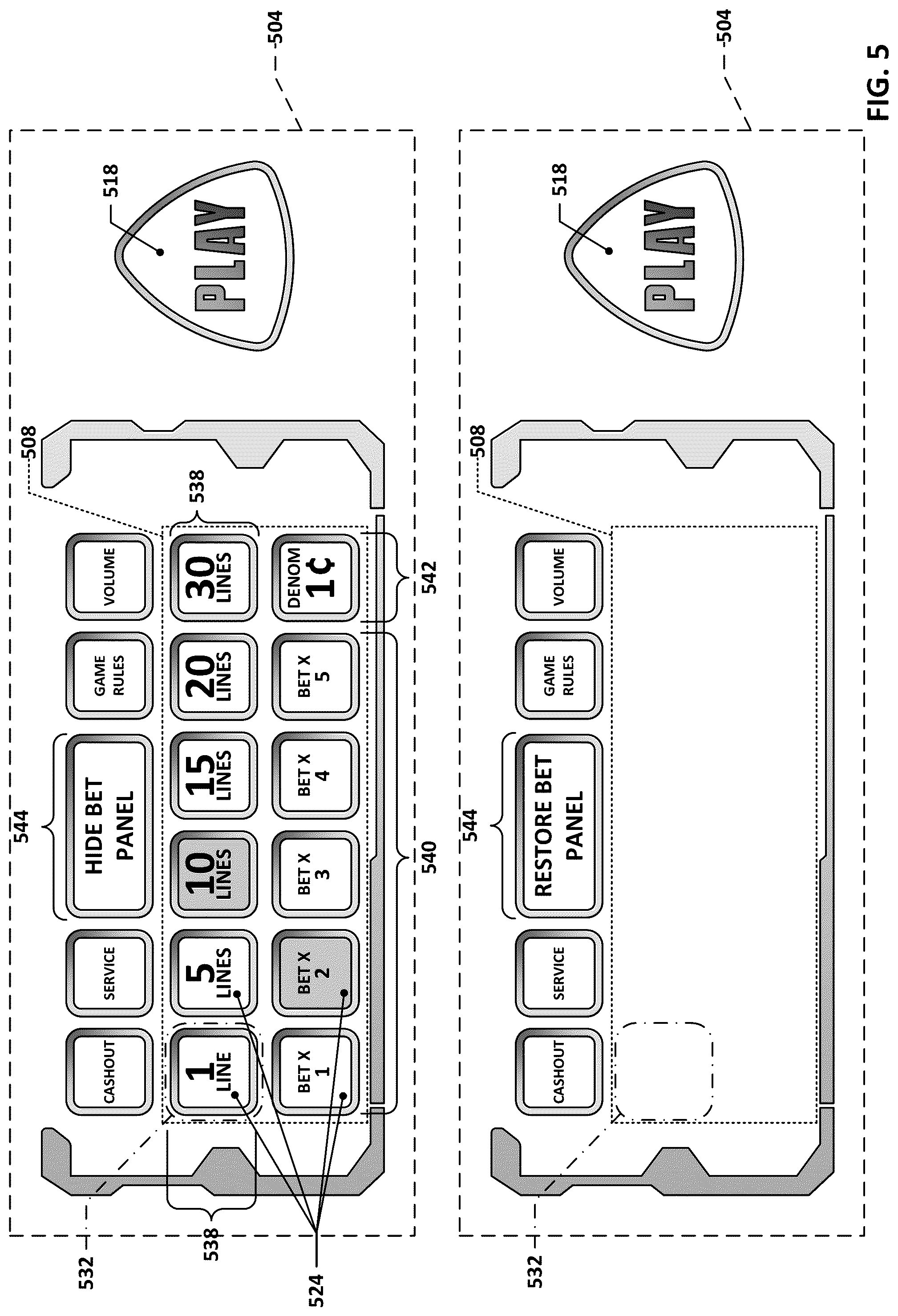 Patent US12562026 Figure 7 – Systems and techniques for wager-associated parameter control graphical state management