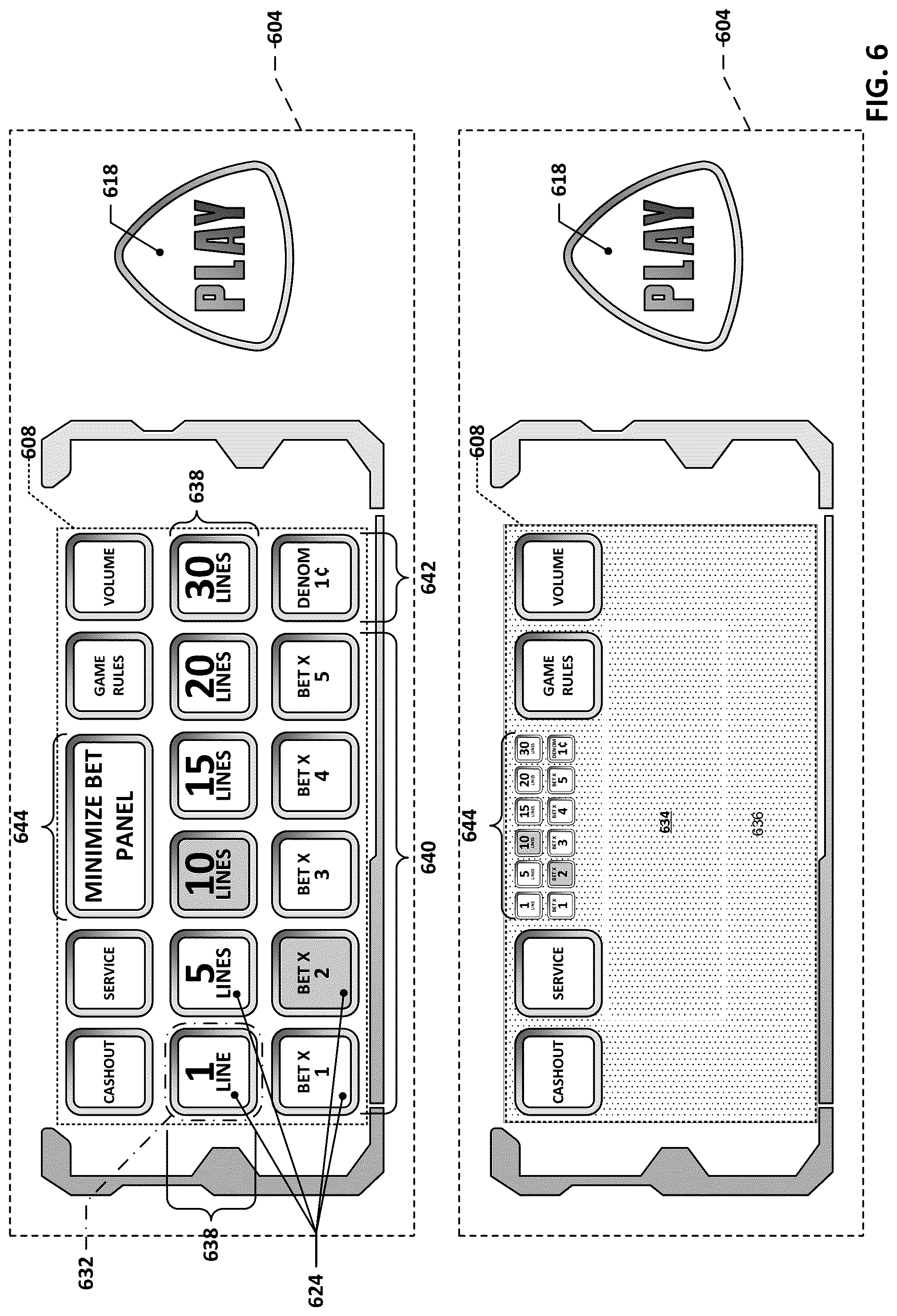 Patent US12562026 Figure 8 – Systems and techniques for wager-associated parameter control graphical state management