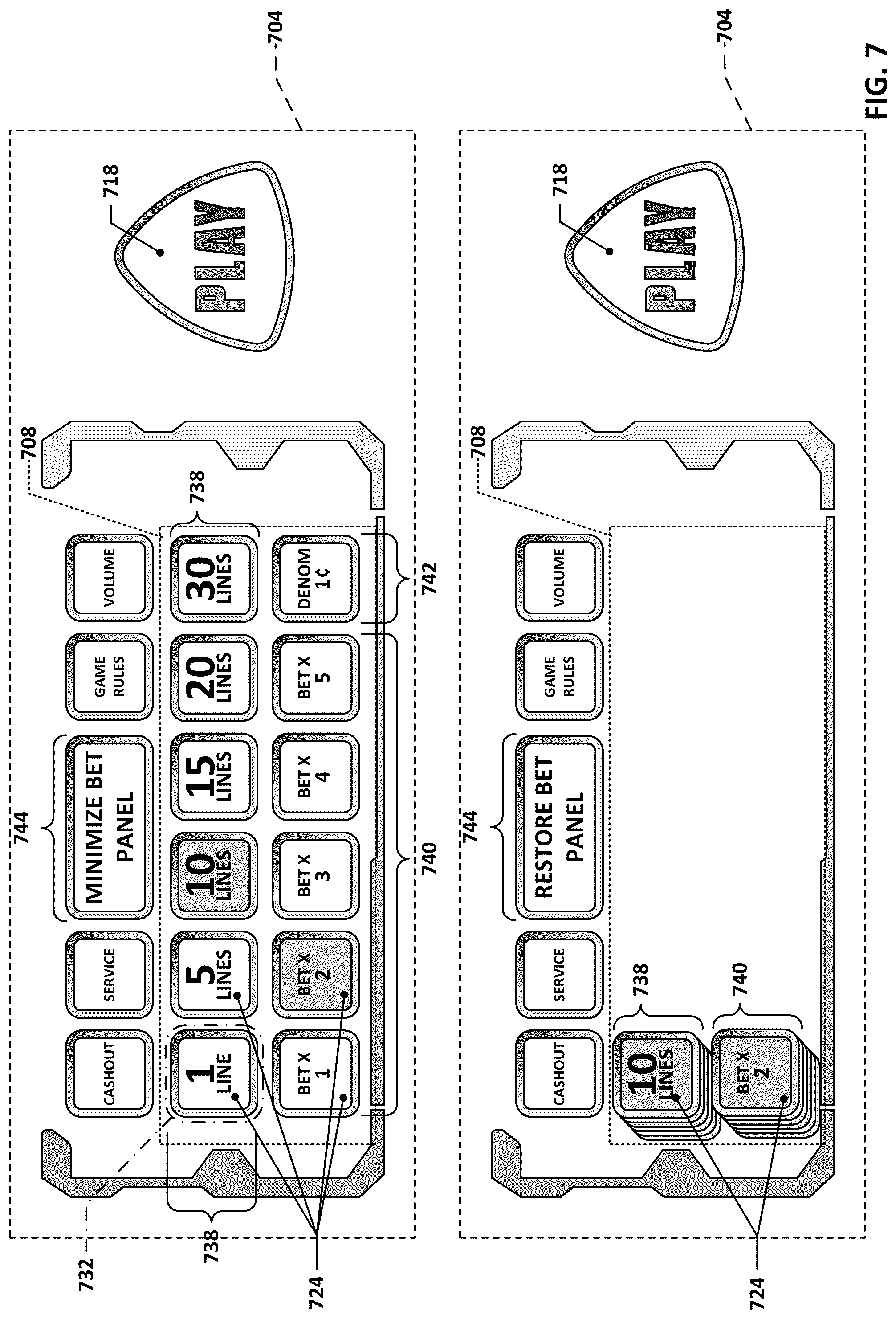 Patent US12562026 Figure 9 – Systems and techniques for wager-associated parameter control graphical state management