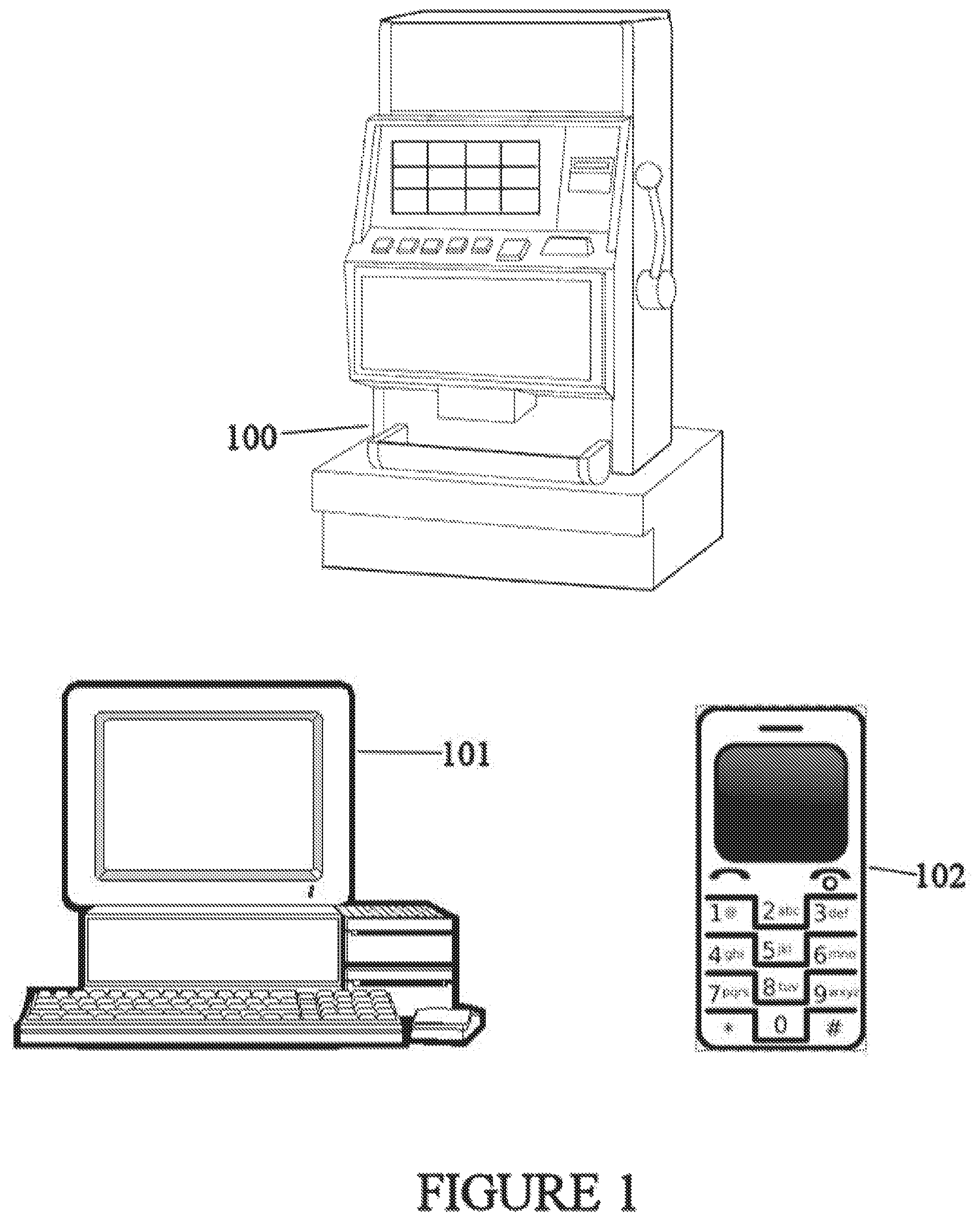 Patent US12562027 Figure 1 – Cash slot machine augmented with secondary currency