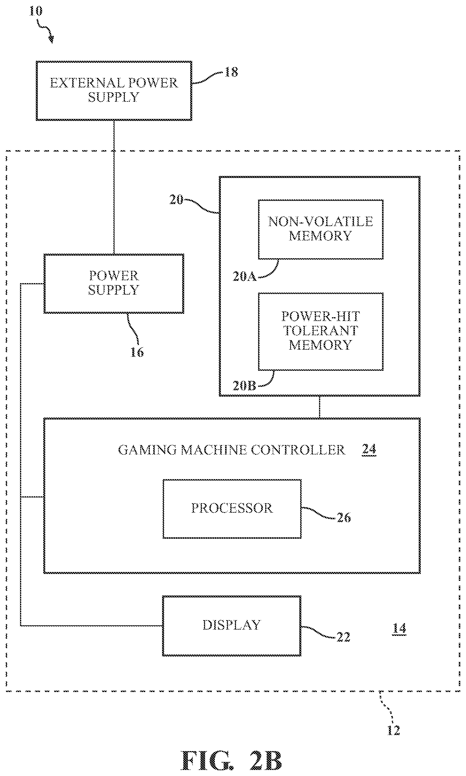 Patent US12562028 Figure 19 – Wager-based game having persistent gaming feature with prize accumulator and prize counter associated with triggering symbols provided by a gaming machine