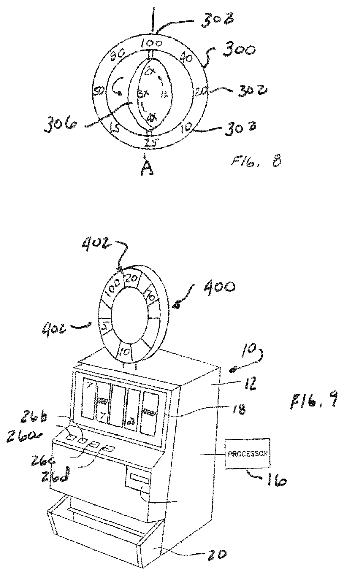 Patent US12562029 Figure 6 – Gaming device and method of conducting a game with a changeable bonus value feature