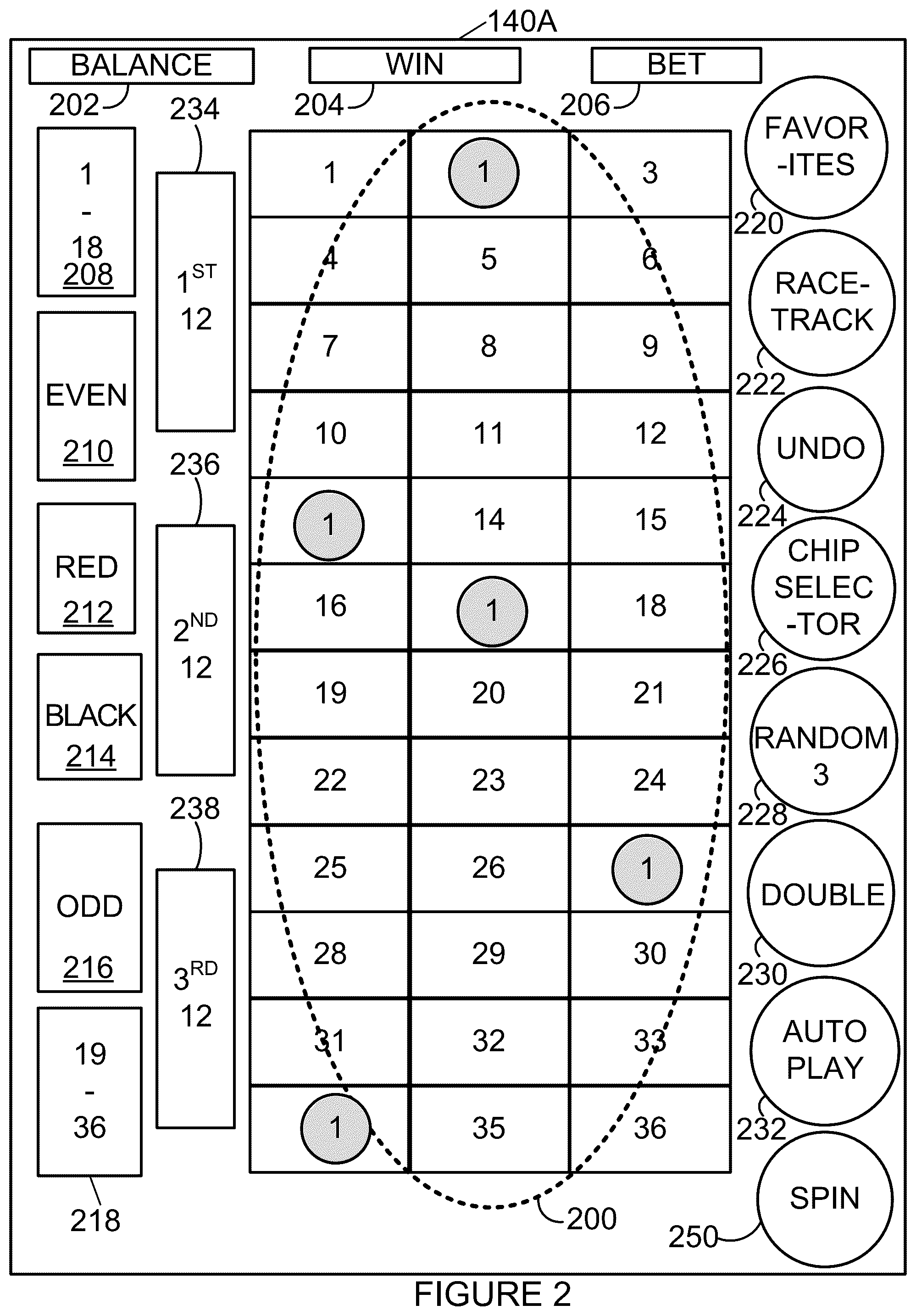 Patent US12562030 Figure 2 – Random trigger for computer-implemented game