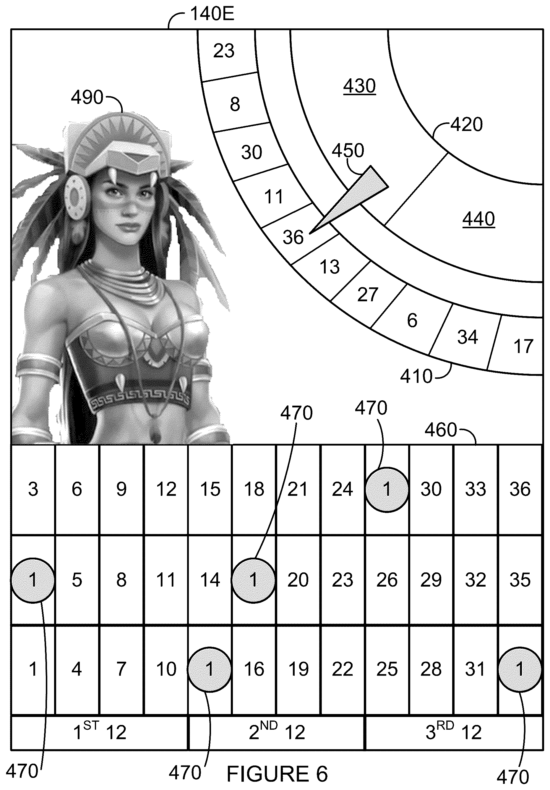 Patent US12562030 Figure 6 – Random trigger for computer-implemented game