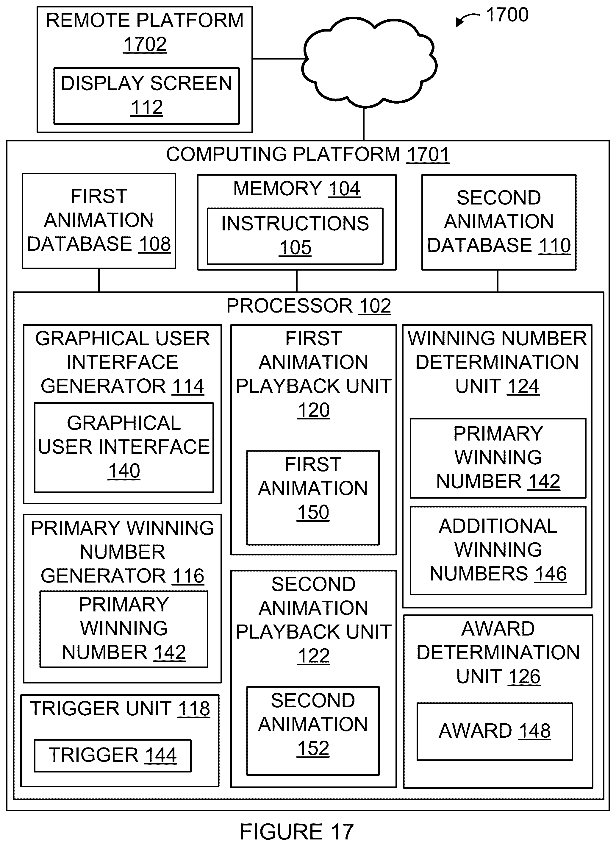 Patent US12562030 Figure 17 – Random trigger for computer-implemented game