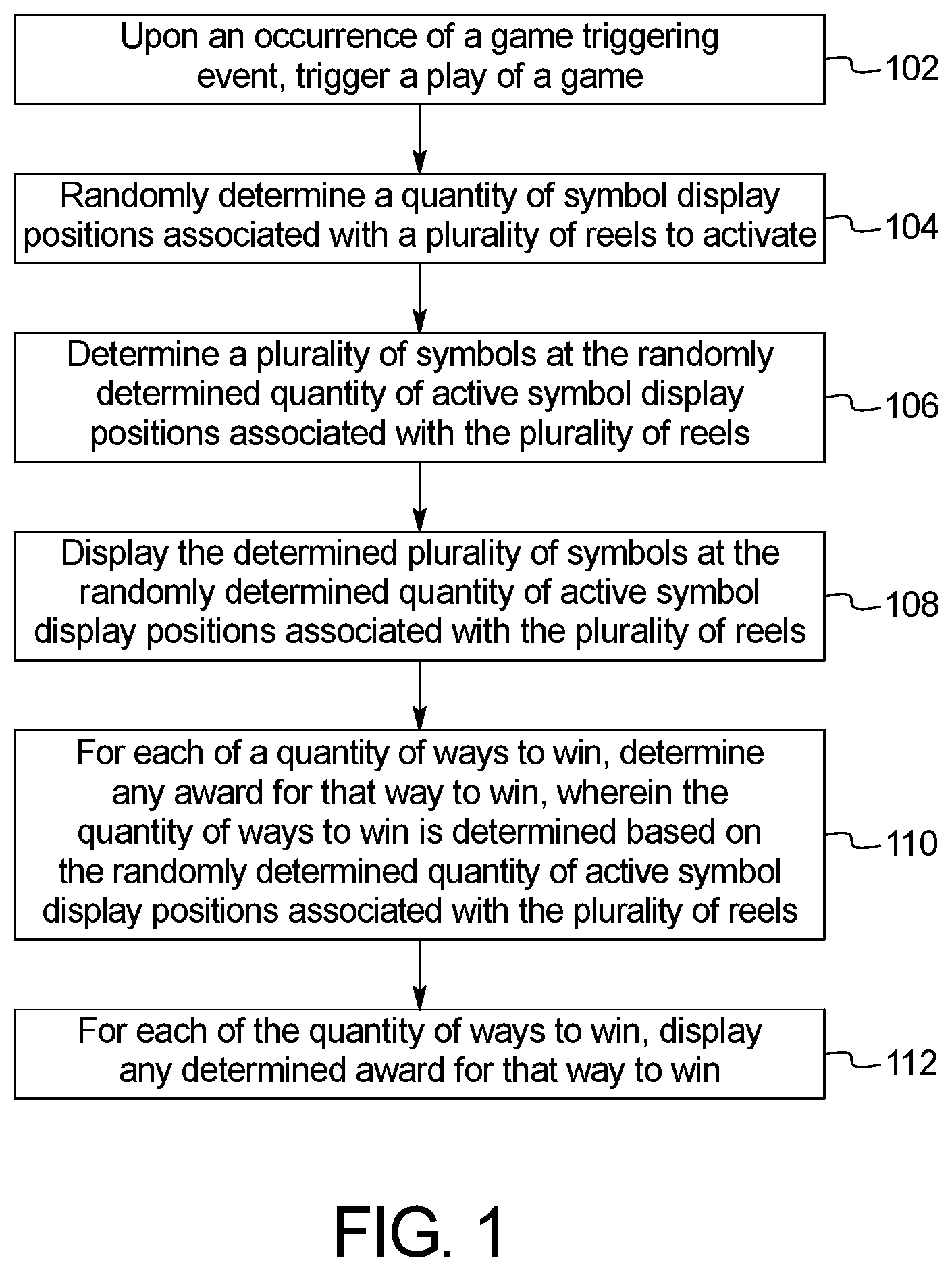 Patent US12562031 — Random quantity of ways of winning — Figure 1