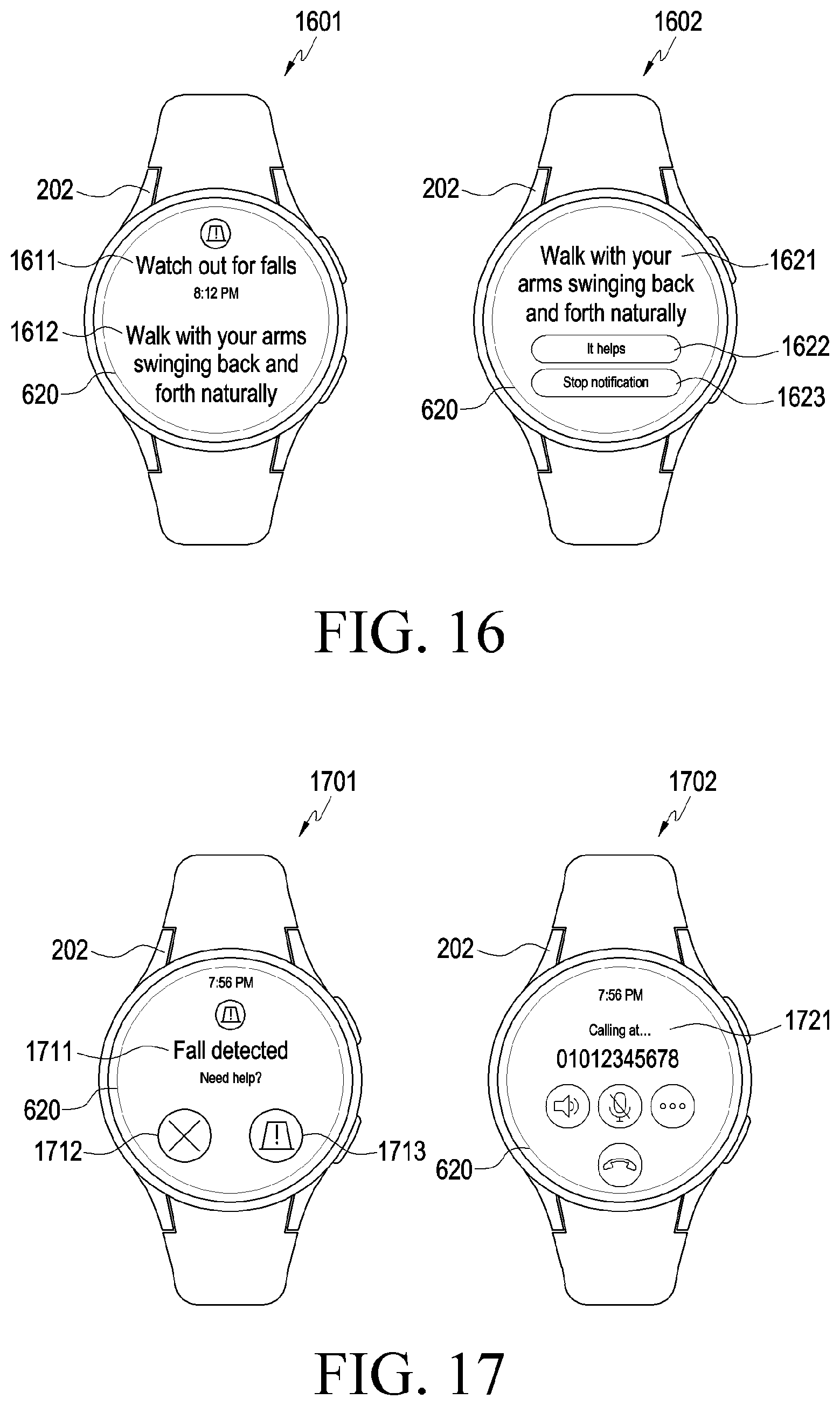 Patent US12562043 Figure 16 – Method for detecting fall of user and electronic device supporting the same