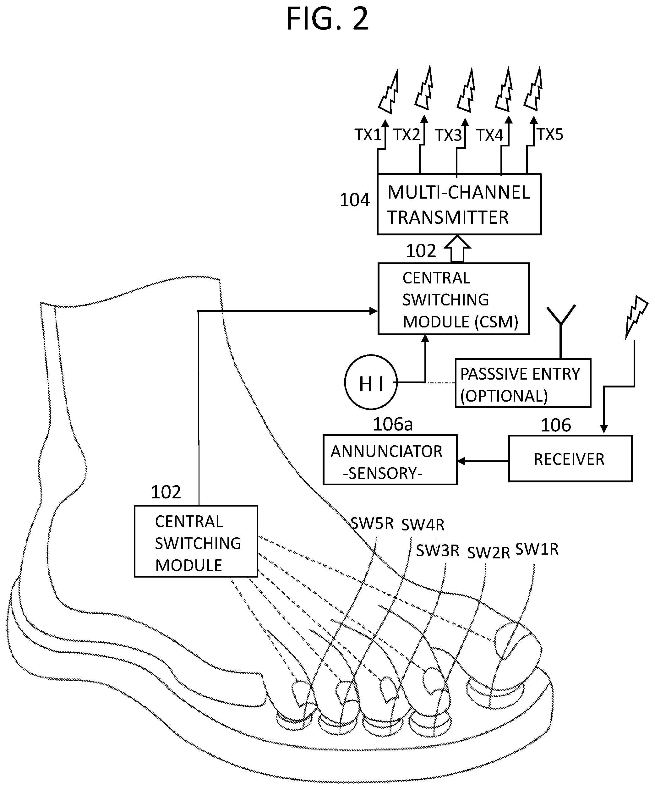 Patent US12562050 Figure 2 – Active personal wireless connectivity network interface system