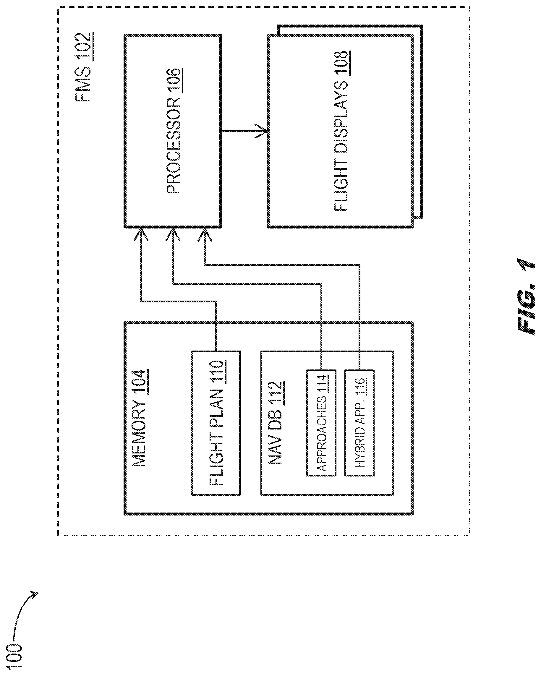 Patent US12562066 Figure 1 – System and method for enhancing pilot situational awareness for hybrid approach procedure sets