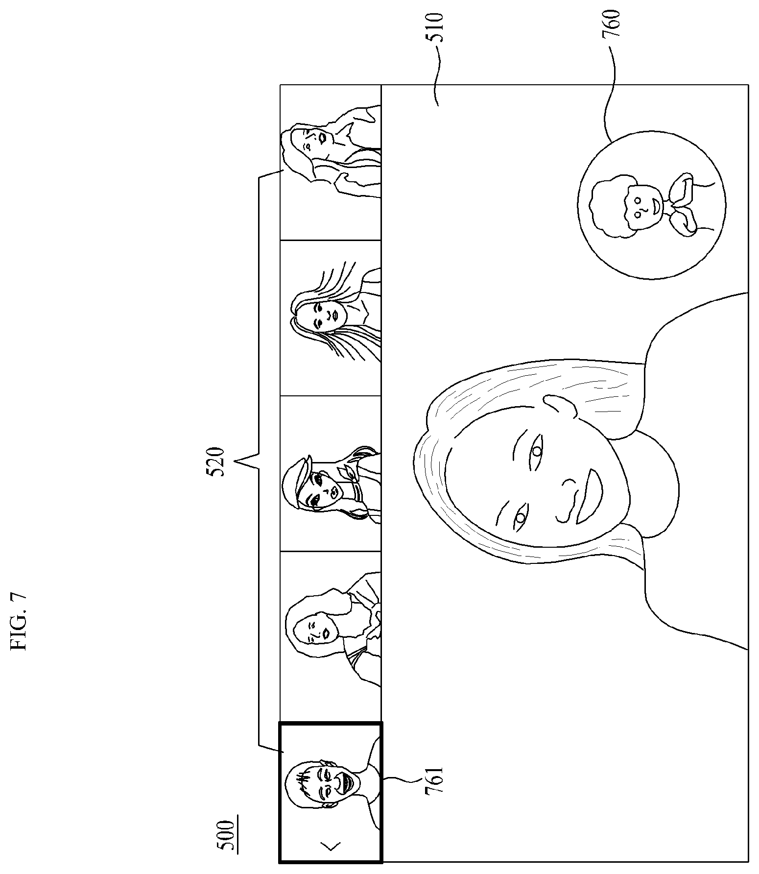 Patent US12562077 Figure 7 – Method, computing device, and non-transitory computer-readable recording medium to translate audio of video into sign language through avatar