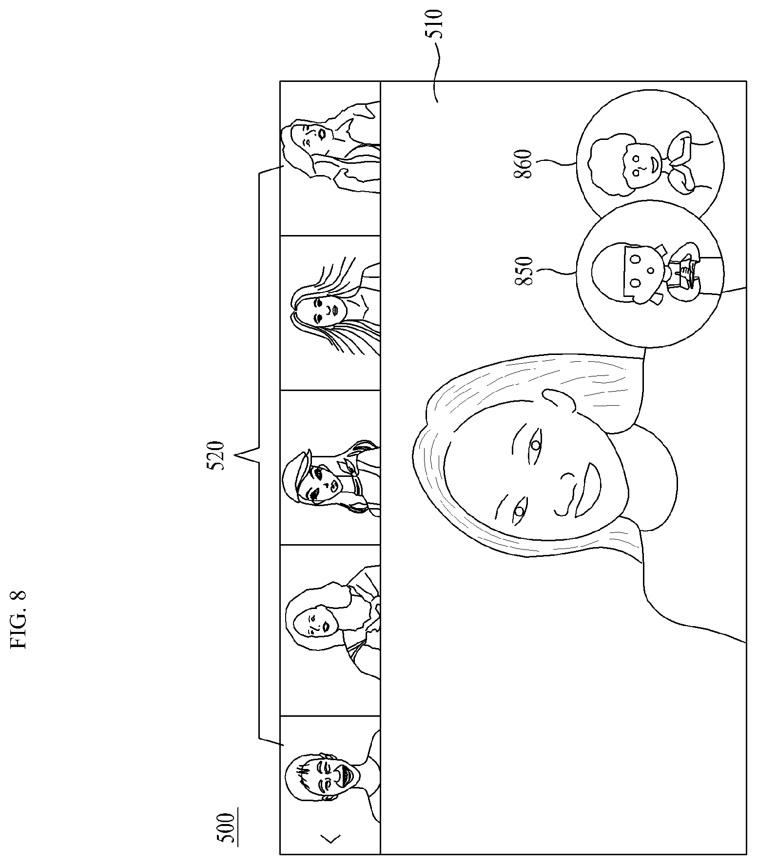 Patent US12562077 Figure 8 – Method, computing device, and non-transitory computer-readable recording medium to translate audio of video into sign language through avatar