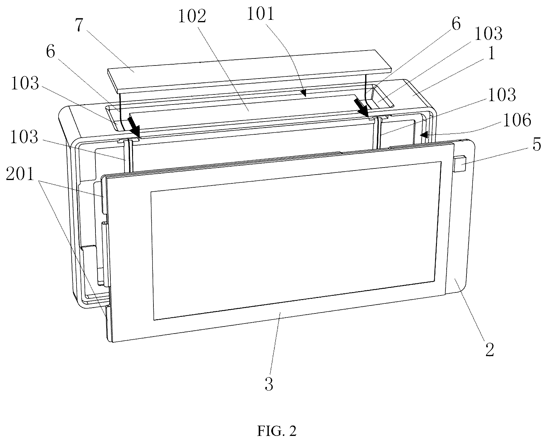 Patent US12562081 Figure 2 – Solar electronic shelf label (amended)
