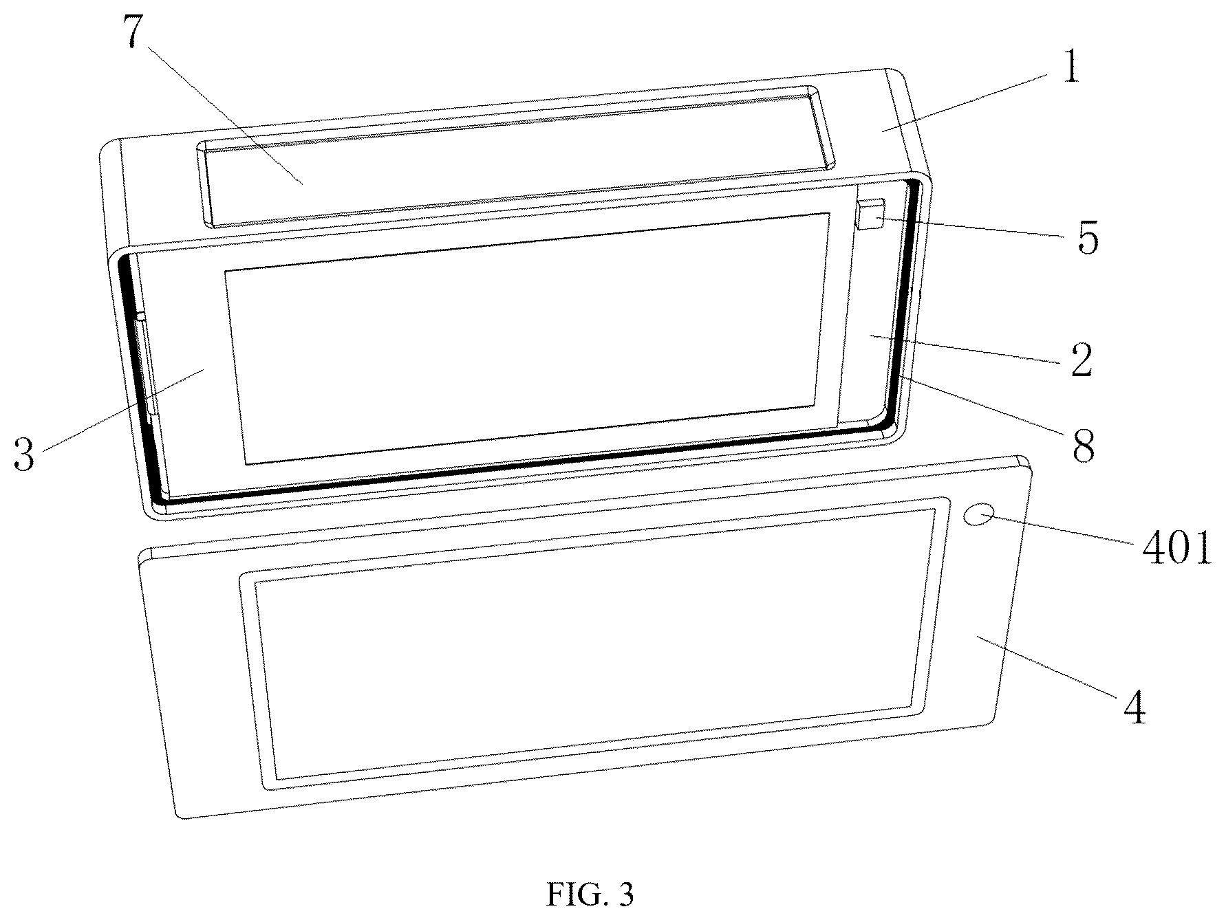 Patent US12562081 Figure 3 – Solar electronic shelf label (amended)