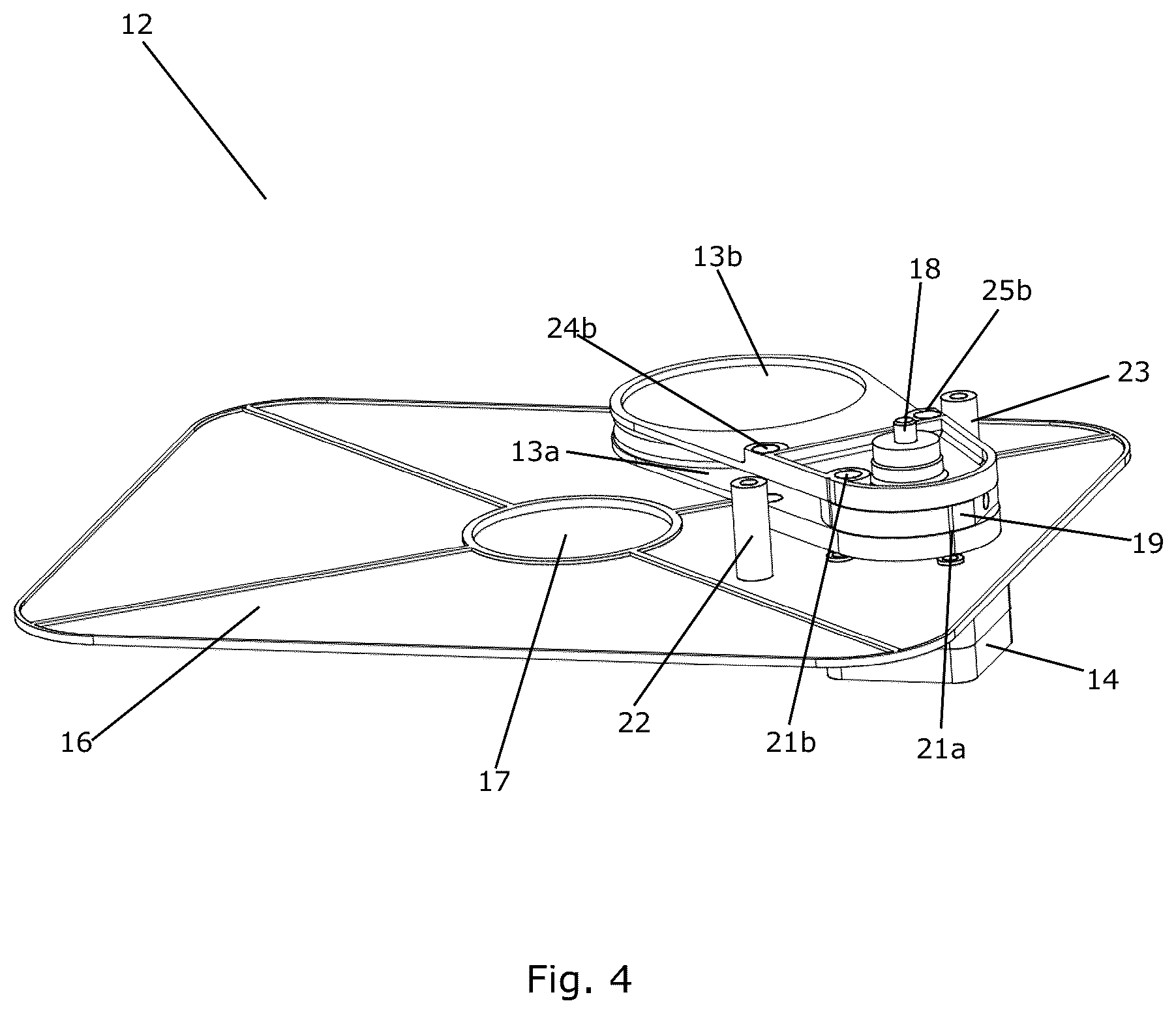 Patent US12562083 Figure 4 – Flag actuation system for a lighting fixture