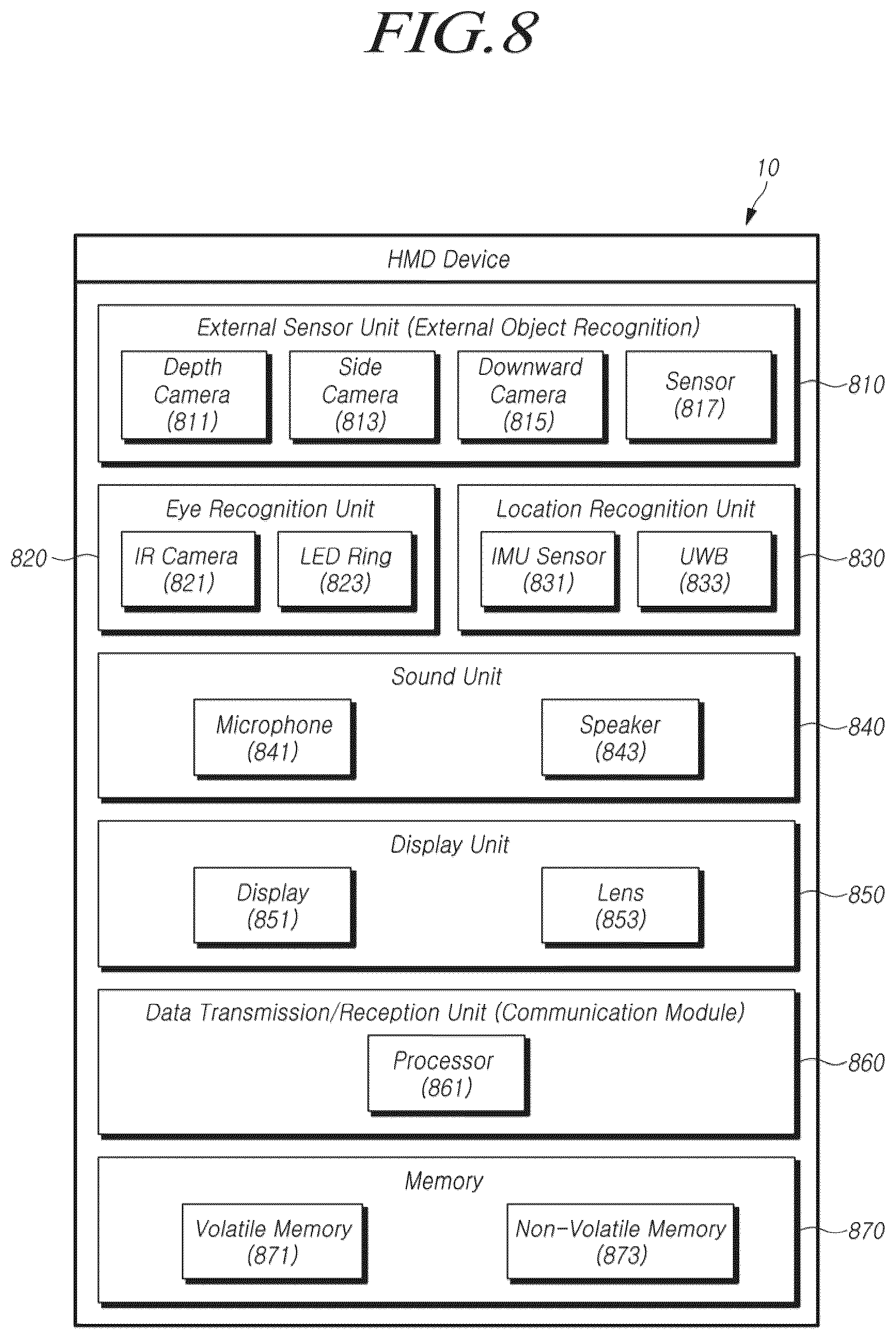 Patent US12562085 Figure 11 – Head-mounted display device and method for controlling the same