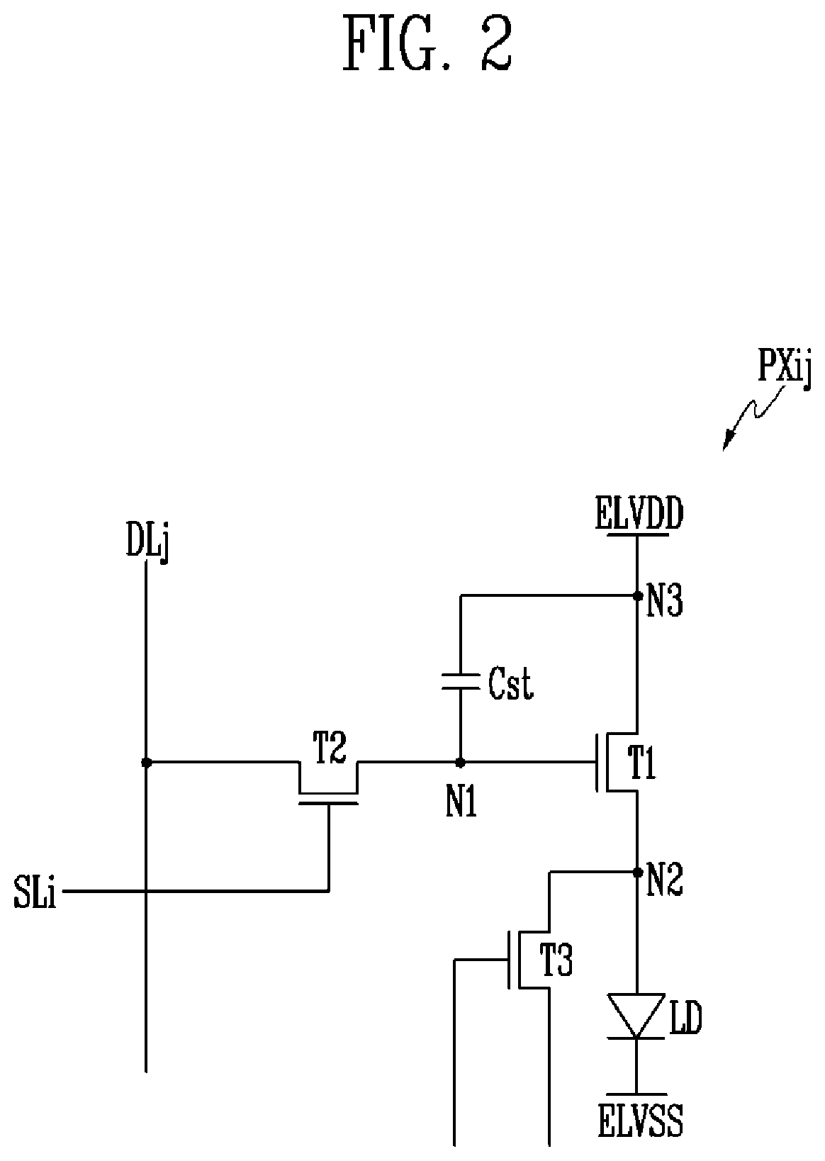 Patent US12562091 Figure 2 – Display device including a dummy pixel circuit in a non-display area and driving method for the same