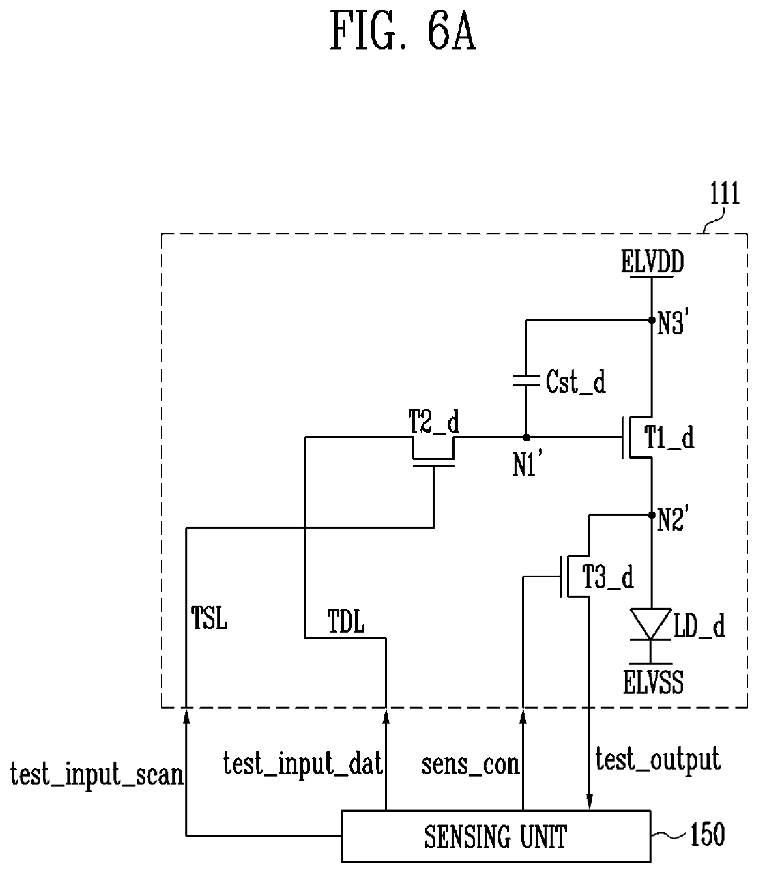 Patent US12562091 Figure 6 – Display device including a dummy pixel circuit in a non-display area and driving method for the same