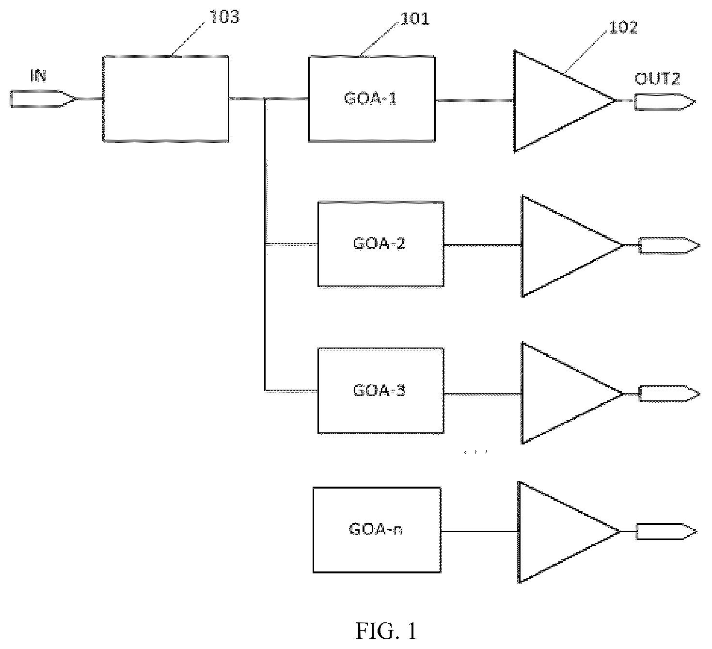 Patent US12562094 Figure 1 – Gate drive circuit and method for driving same, and display device