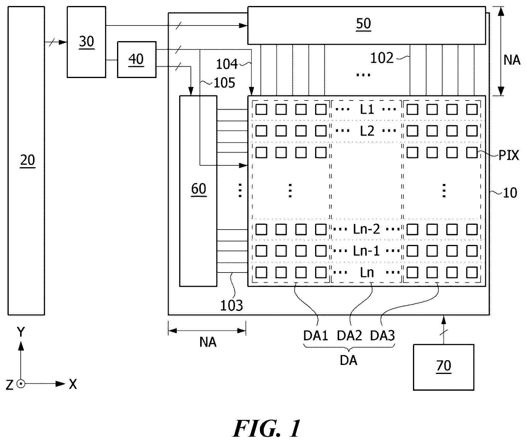 Patent US12562095 Figure 1 – Display device