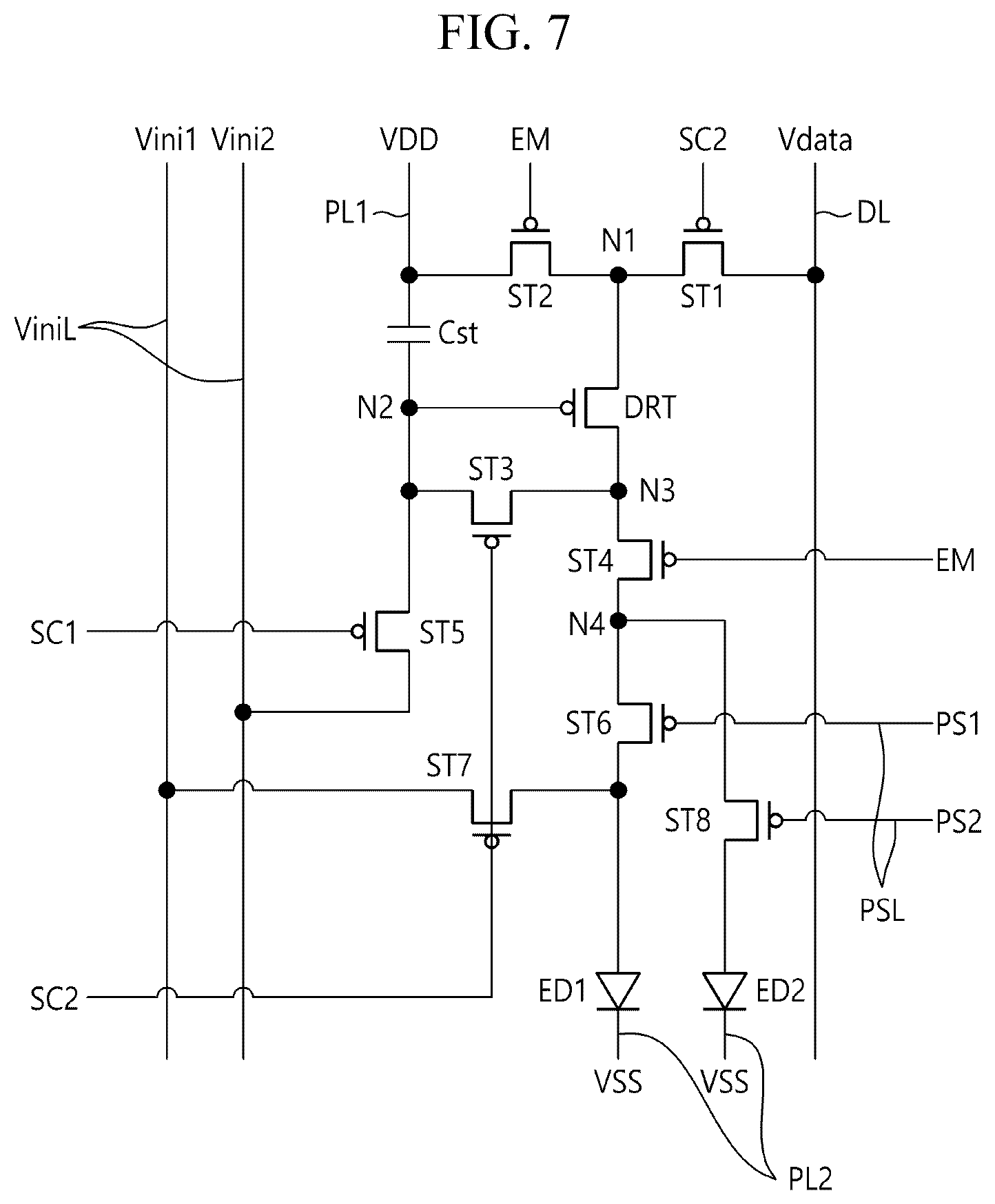 Patent US12562098 Figure 7 – Display apparatus and display panel