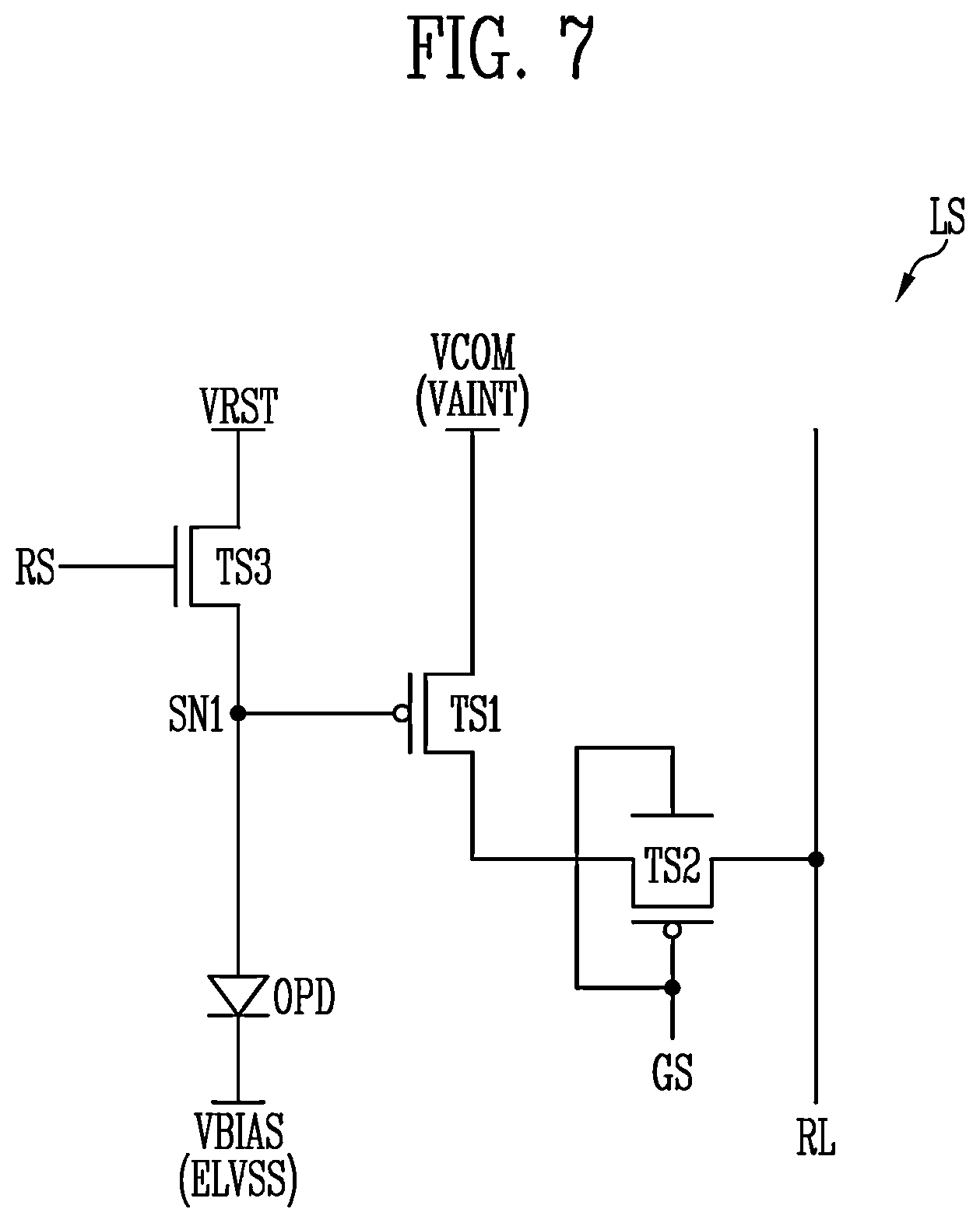 Patent US12562101 Figure 7 – Display device and electronic device including the same