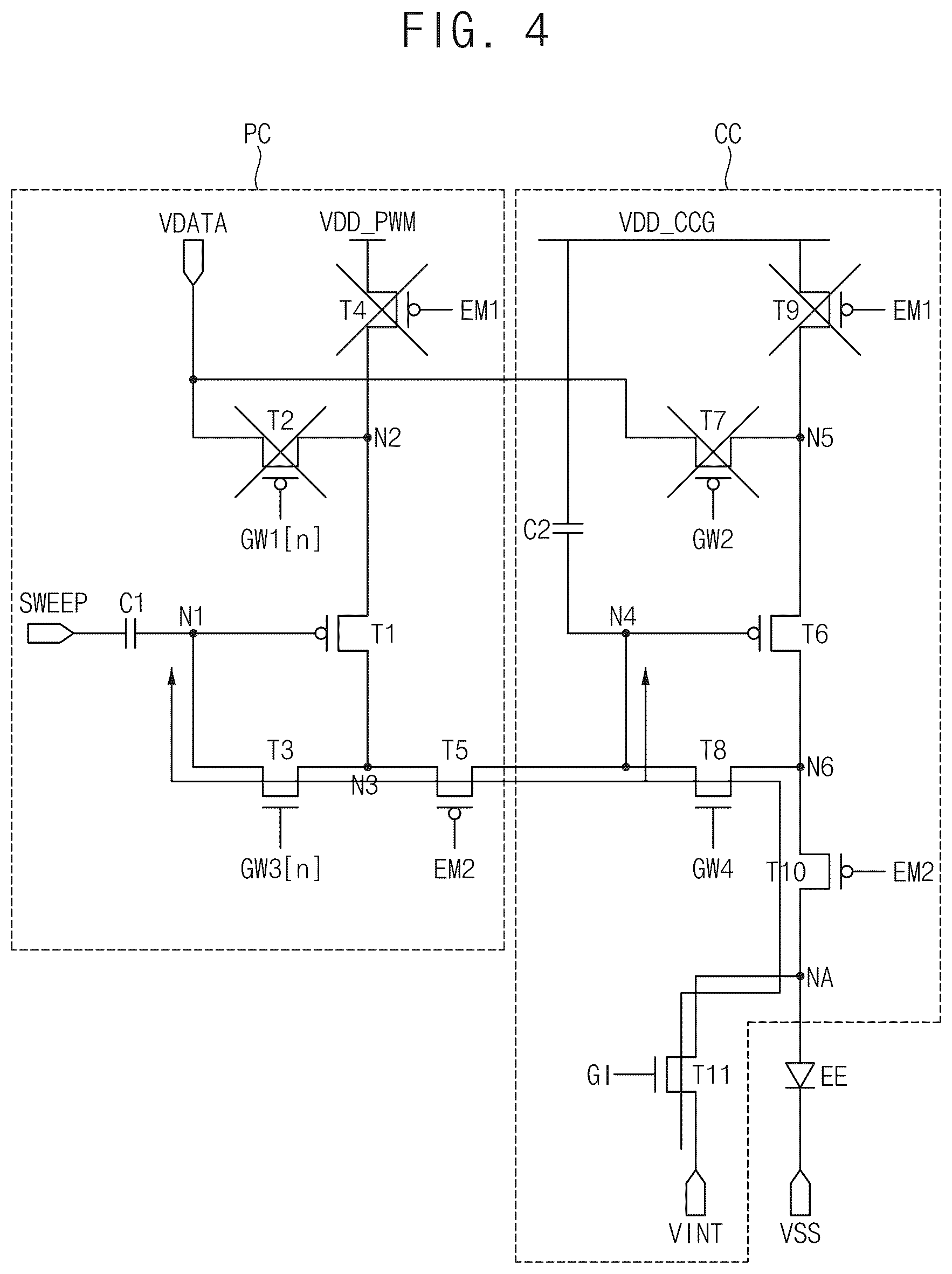 Patent US12562102 Figure 4 – Pixel circuit and display apparatus including the same