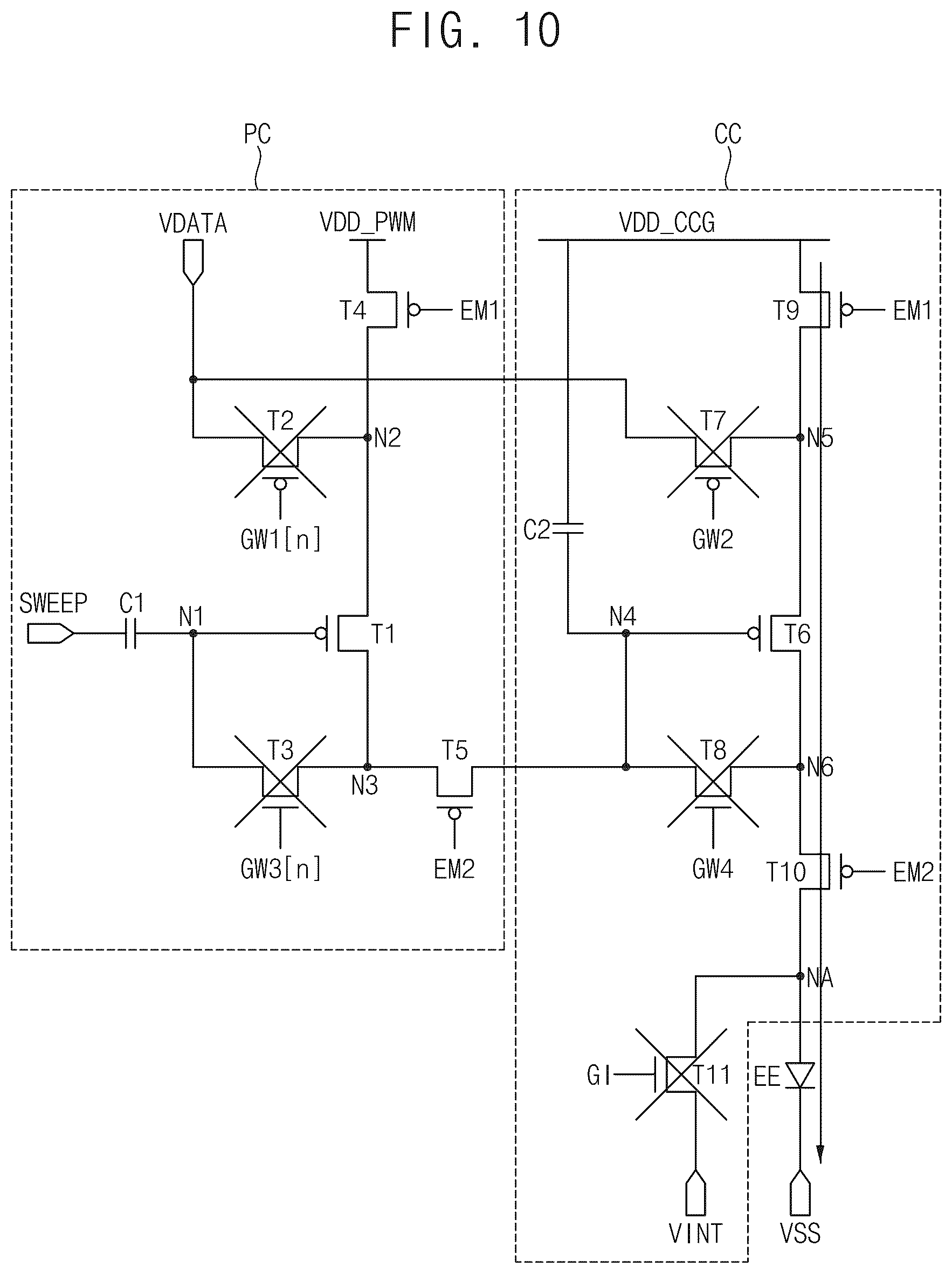 Patent US12562102 Figure 10 – Pixel circuit and display apparatus including the same