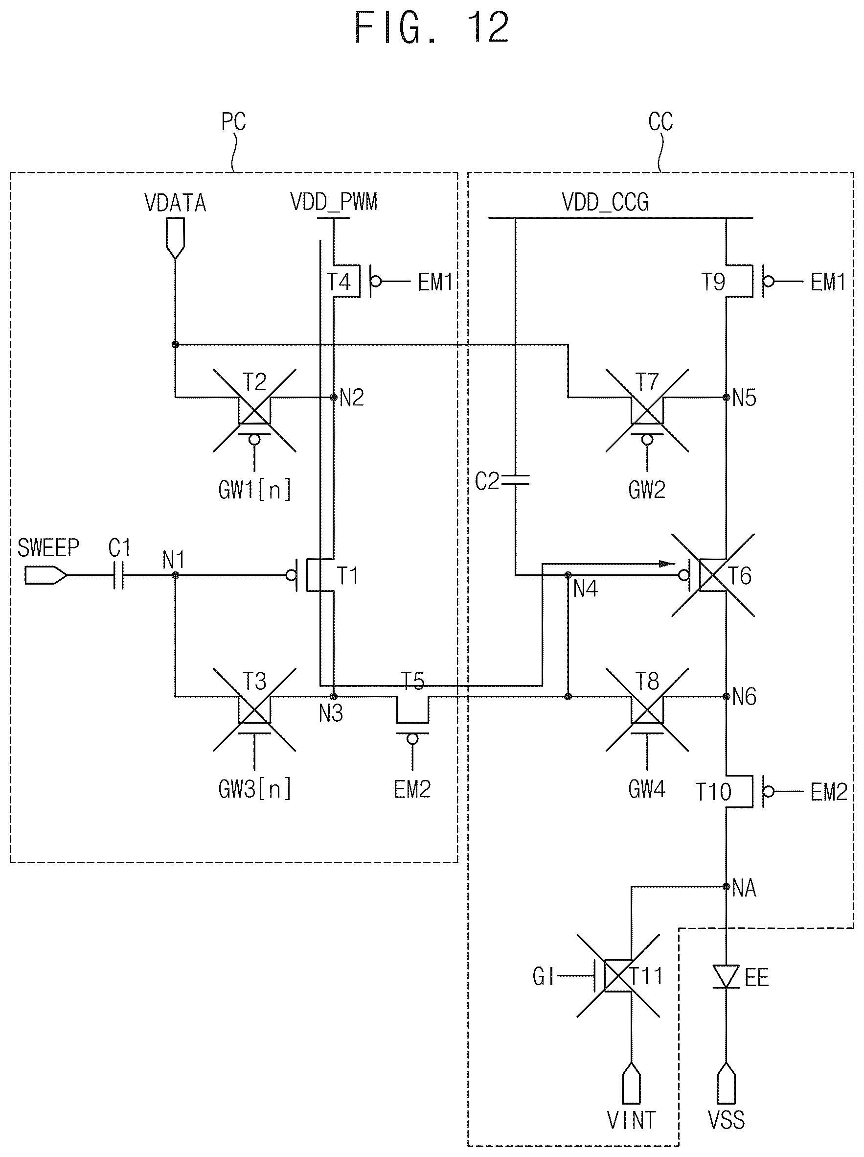 Patent US12562102 Figure 12 – Pixel circuit and display apparatus including the same