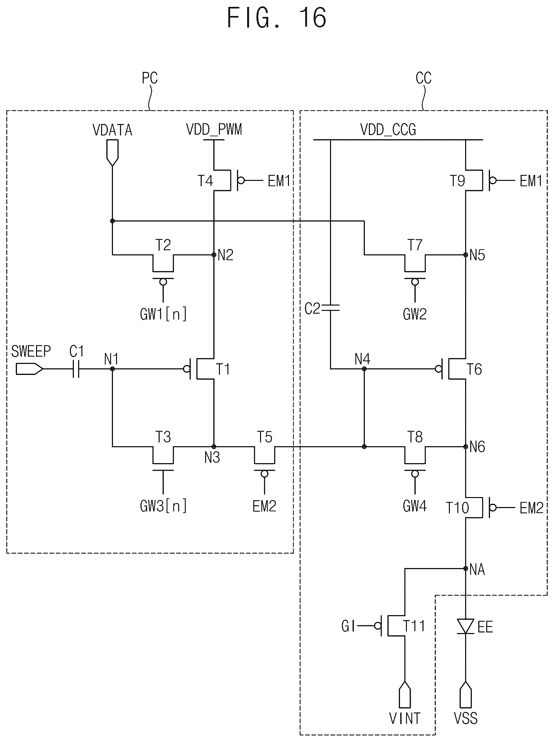 Patent US12562102 Figure 16 – Pixel circuit and display apparatus including the same