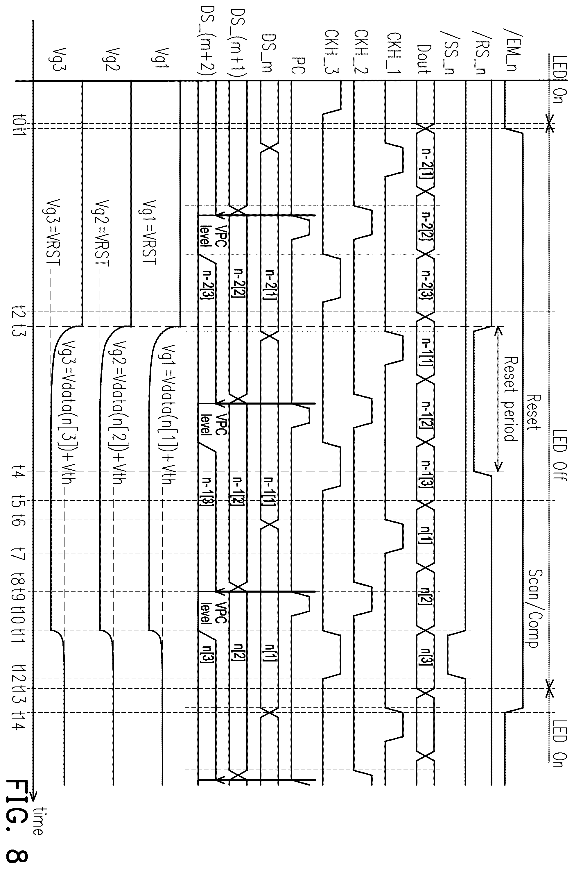 Patent US12562105 Figure 8 – Display device